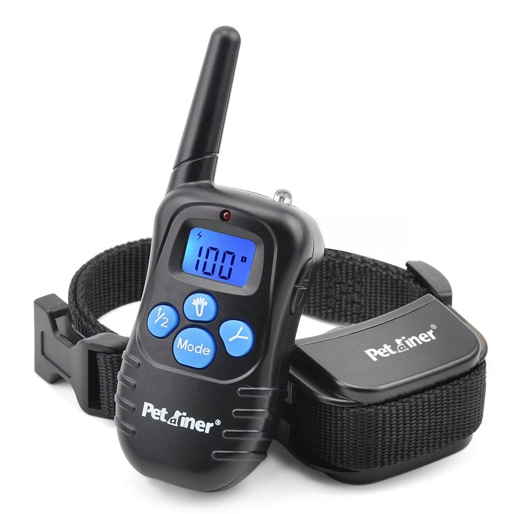 Petrainer Pet998Drb1 Dog Training Collar Rechargeable And Rainproof 330 Yd Remote Dog Training Collar With Beep, Vibra And Static Electronic Collar