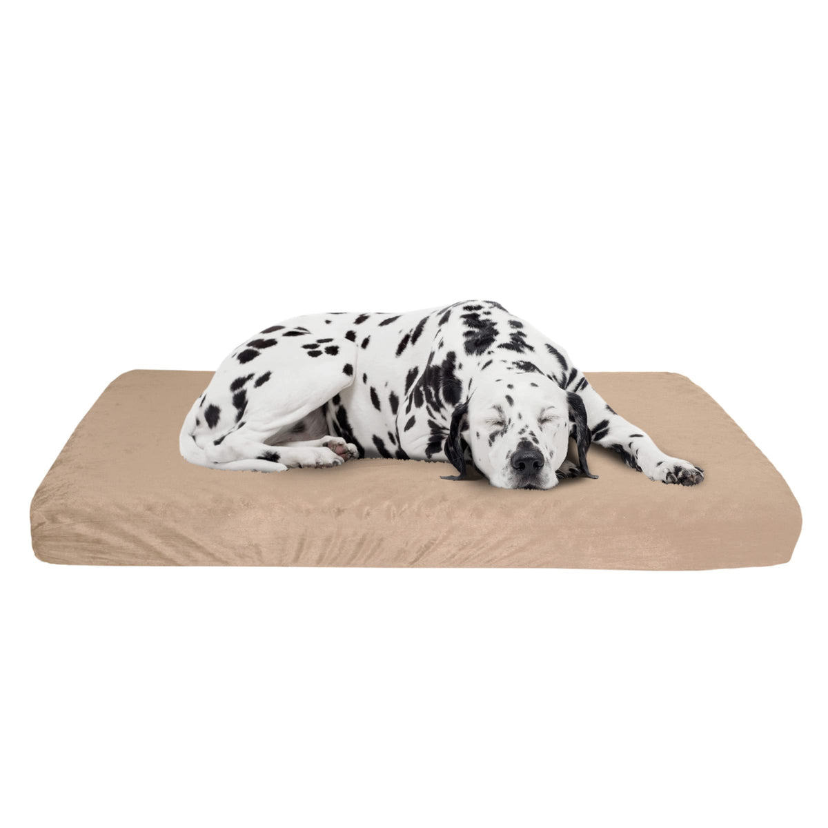 Orthopedic Dog Bed ? 2-Layer Memory Foam Dog Bed With Machine Washable Sherpa Top Cover ? 46X27 Dog Bed For Large Dogs Up To 95Lbs By Petmaker (Tan)