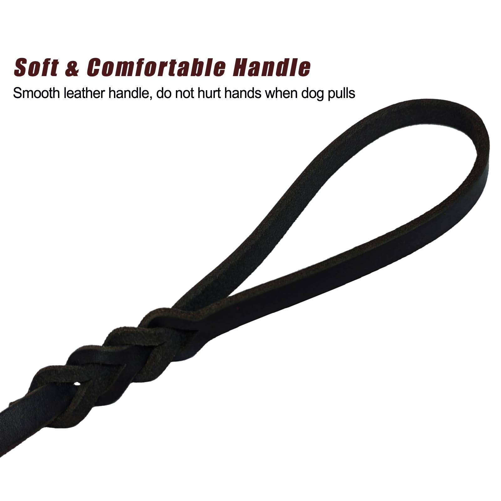 Lwbmg Leather Dog Leash For Small Dogs 6Ft,Thin Leather Braied Dog Leash, Soft Genuine Leather Dog Training Leash For Small & Me