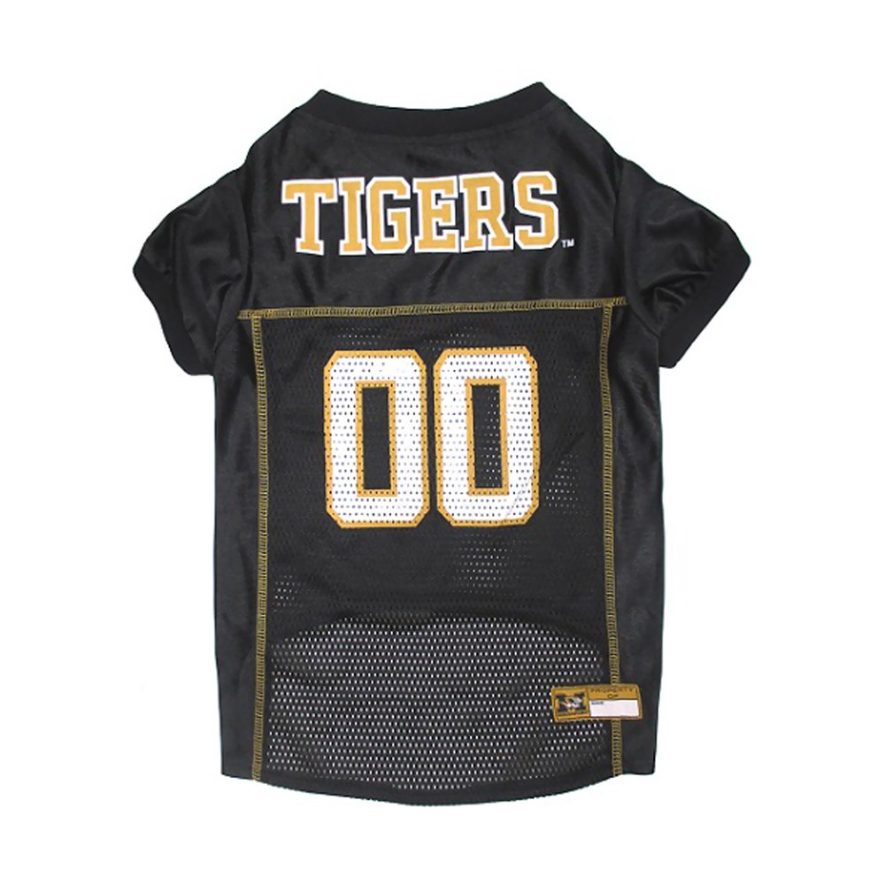Pets First NCAA College Missouri Tigers Mesh Jersey for DOGS & CATS, X-Large. Licensed Dog Jersey with your Favorite Football/Ba