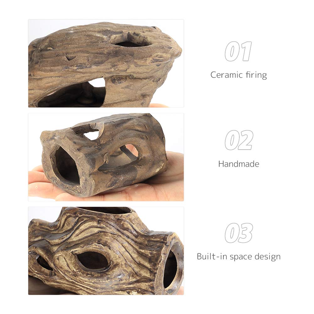 Creation Core Lizard Hideout Ceramic Branch Shape Snake Climbing Decor Reptile Habitat Decorations Aquarium Platform Hideouts Fish Shelter Hide Caves