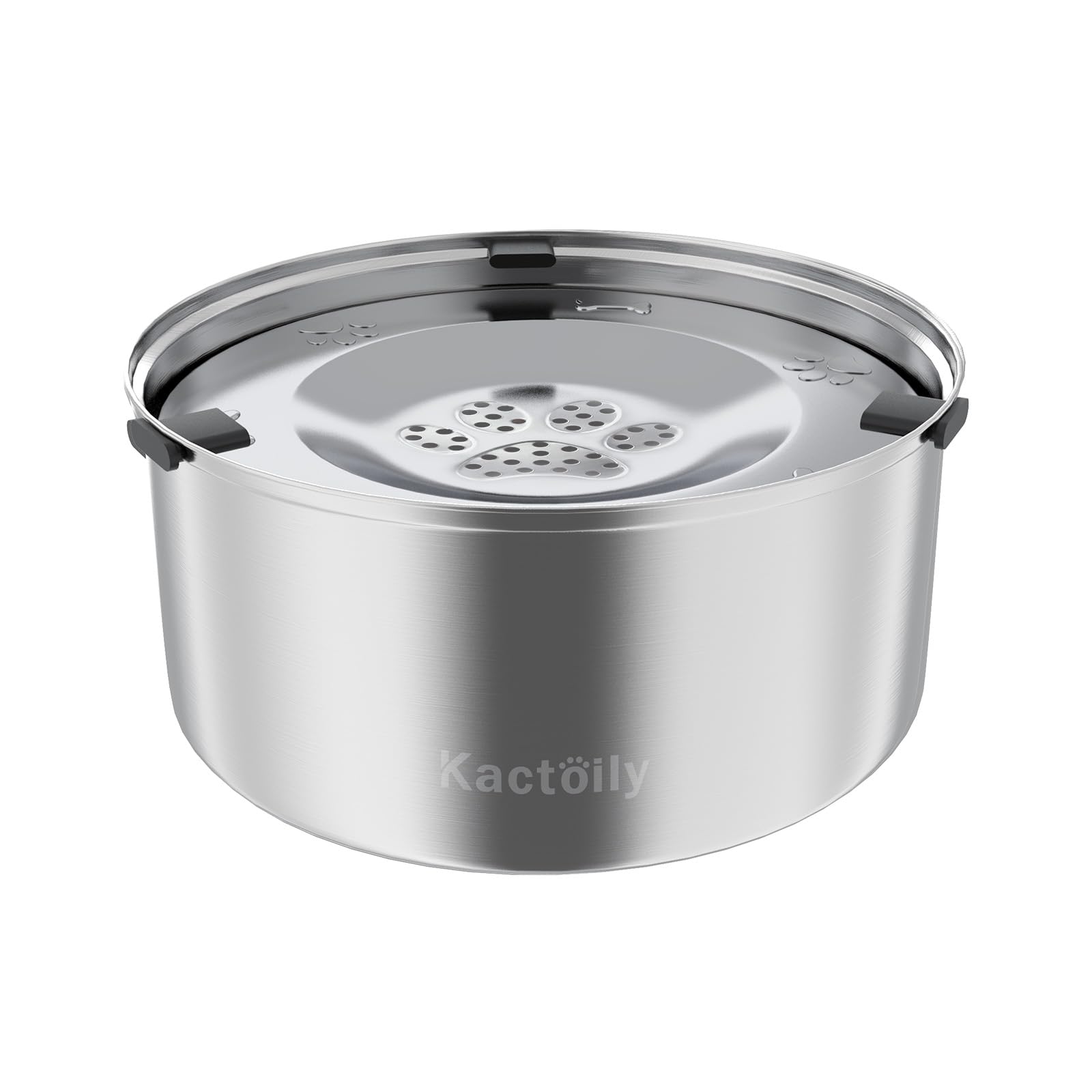 Kactoily 3L/101oz Large Capacity Dog Water Bowl Stainless Steel No Spill Dog Bowls Slow Drinking Dog Water Feeder Dispenser