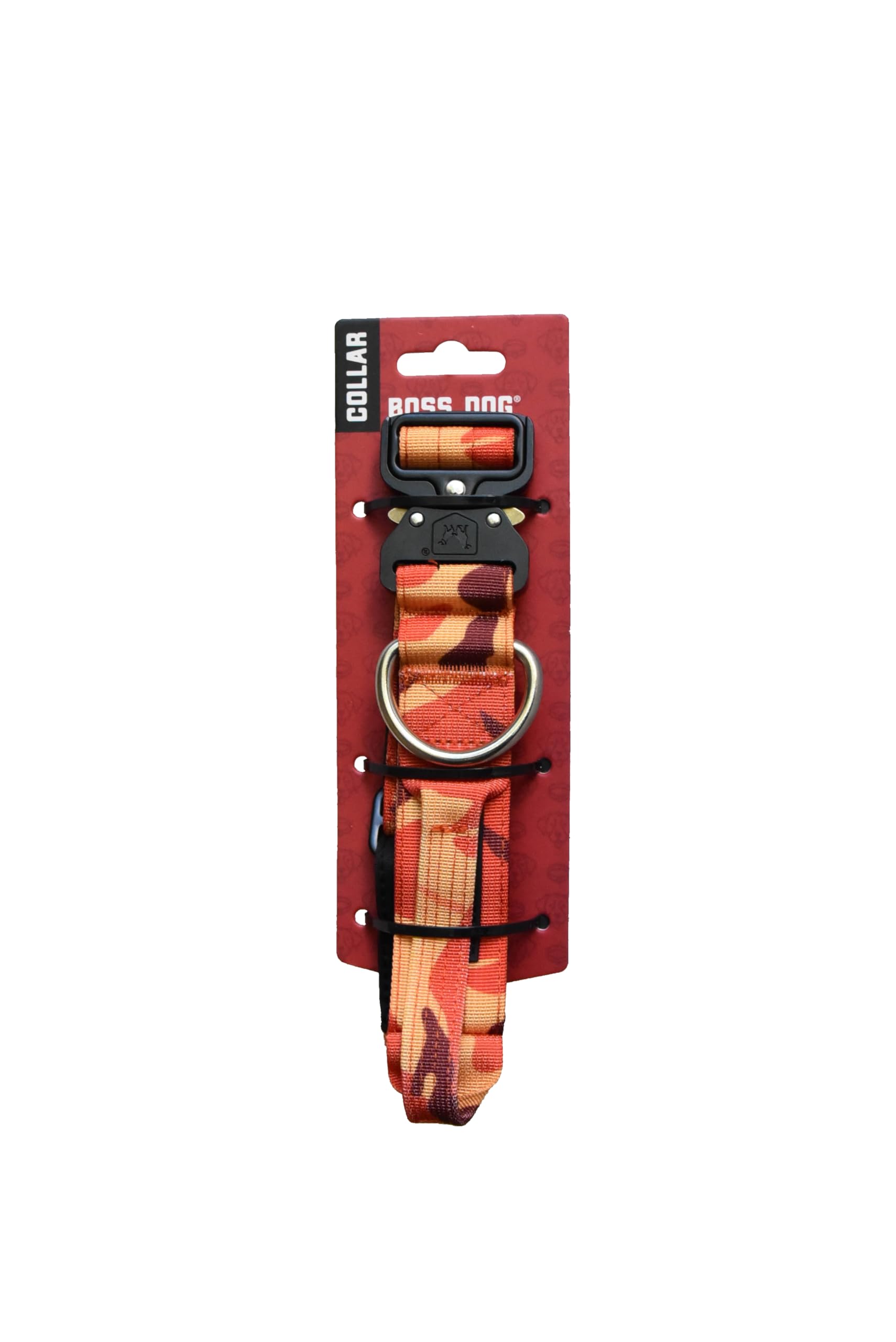 Boss Dog Tactical Collar, Orange Camo, Medium