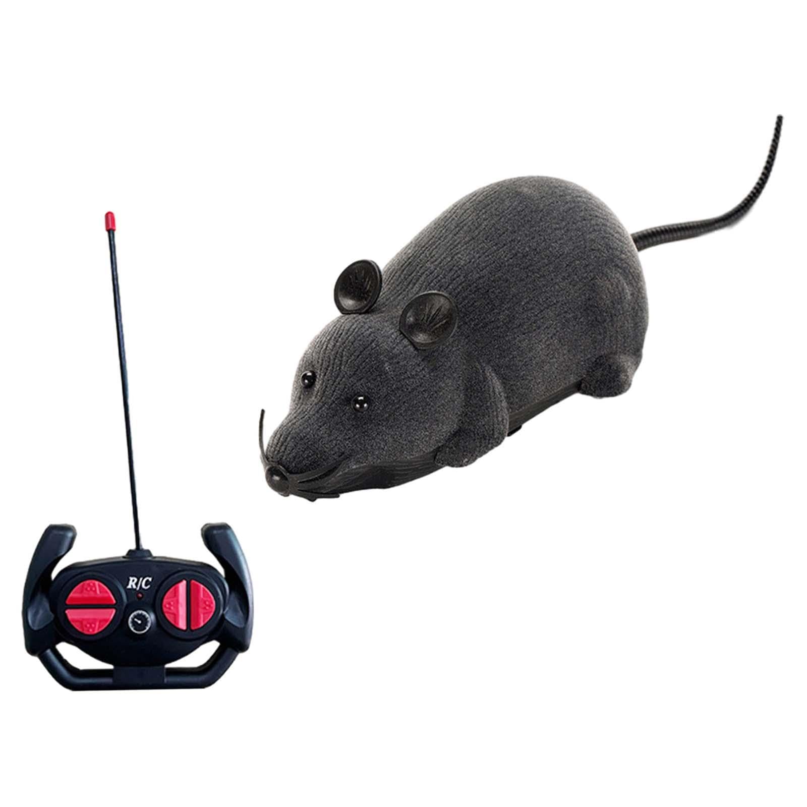 Ilsmysutra Simulation Remote Control Mouse Toy Interactive Cat Toys For Party Favor Pet Gray