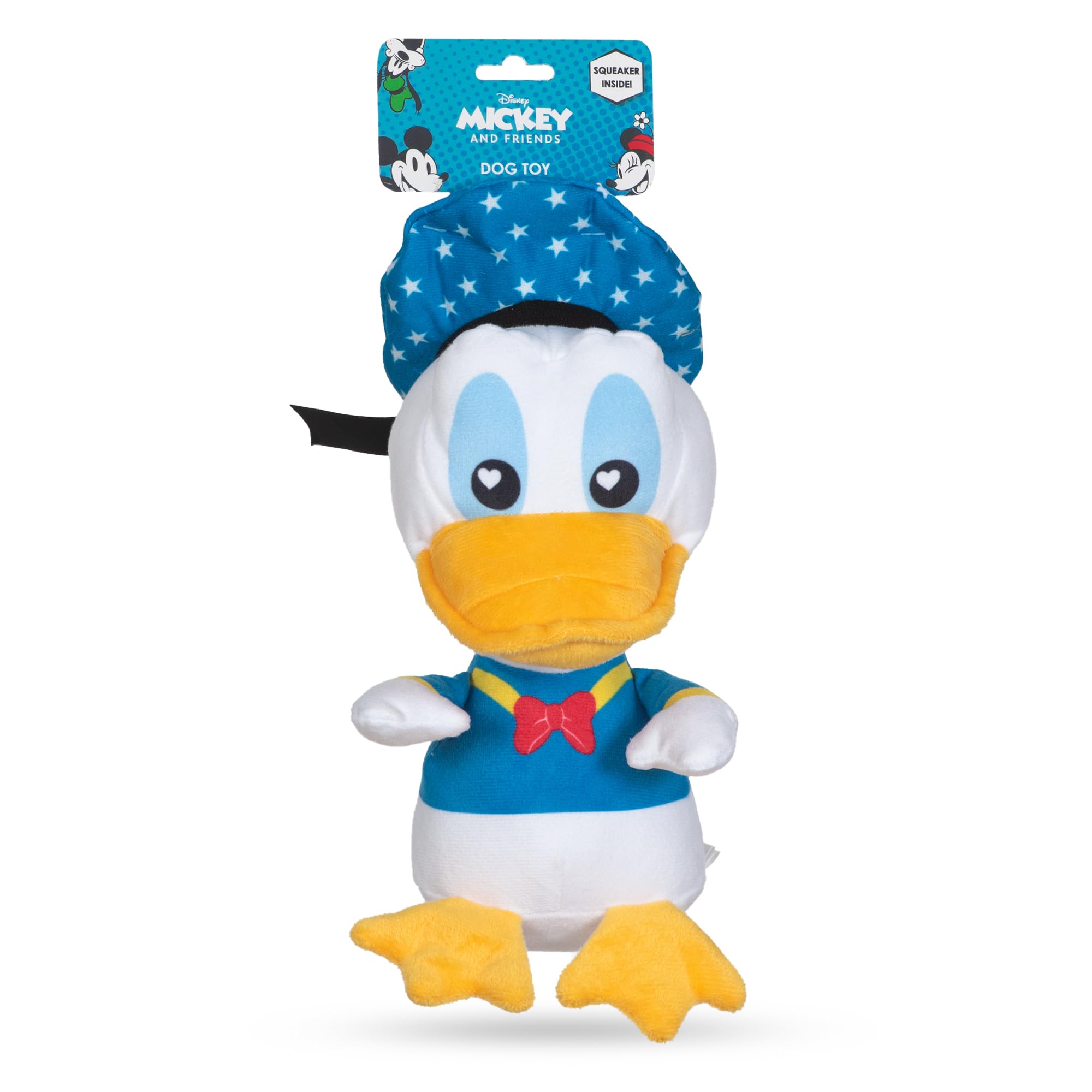 Disney For Pets Donald Duck Plush Squeaky Dog Toy 9In | Disney Dog Toys | Plush Squeaker Toy For Dogs Inspired By Donald Duck, D