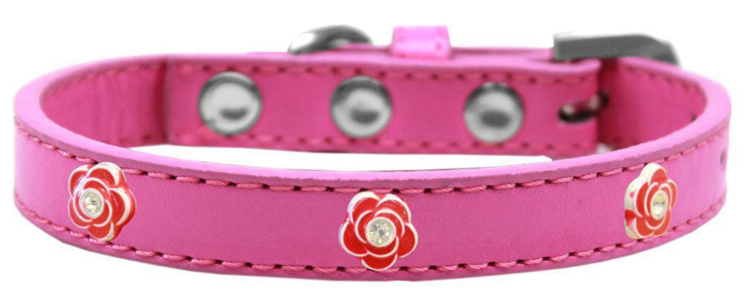 Dog, Puppy & Pet Widget Fashion Collar, Red Roses Red 16