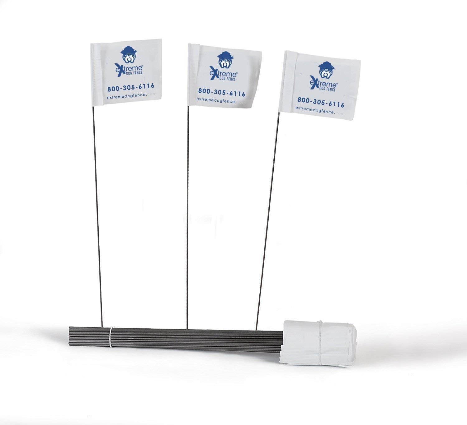 Dog Fence Wire Setup Kit - 500 Feet Of 14 Gauge Wire, 50 Training Flags, 100 Staples And 2 Pro Grade Splice Kits For 1/2 Acre -