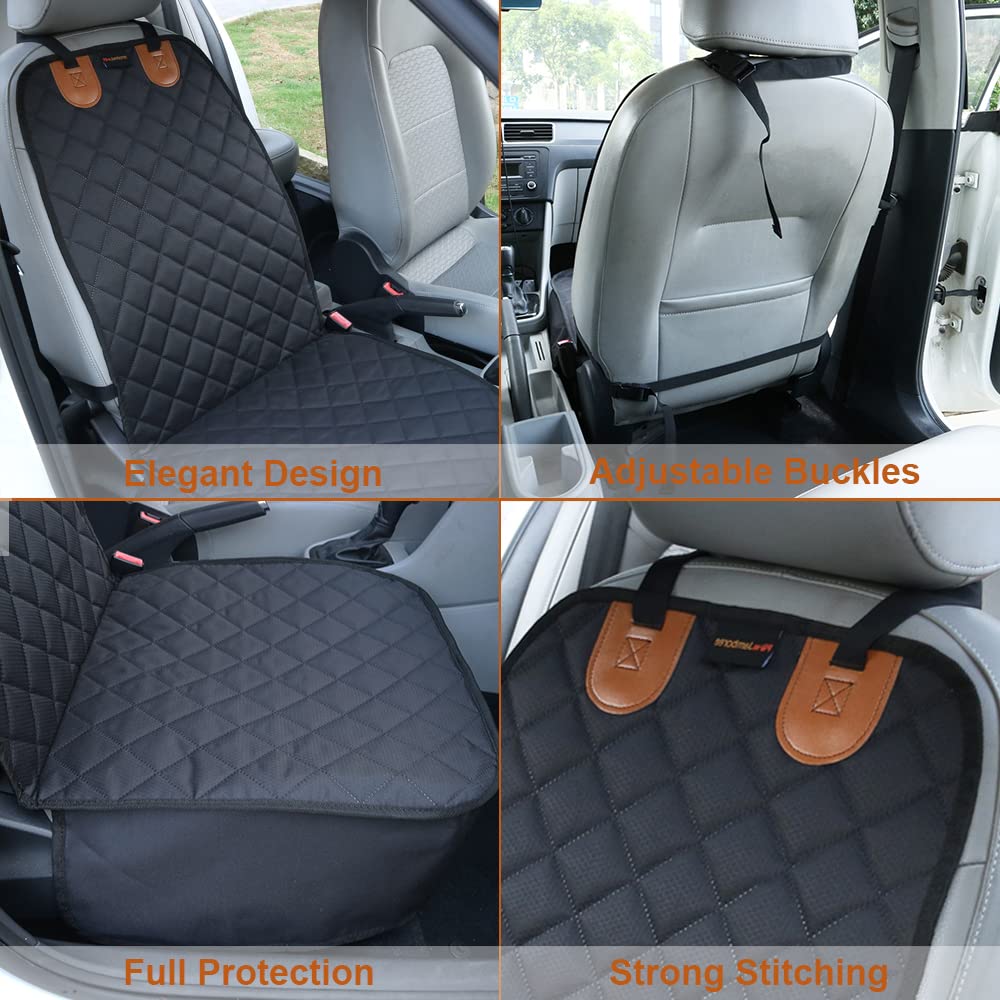 Paw Jamboree Car Front Seat Covers for Dogs Scratch-Proof Pet Car Seat Cover Non-Slip Large Car Seat Protector for Dogs Bucket S