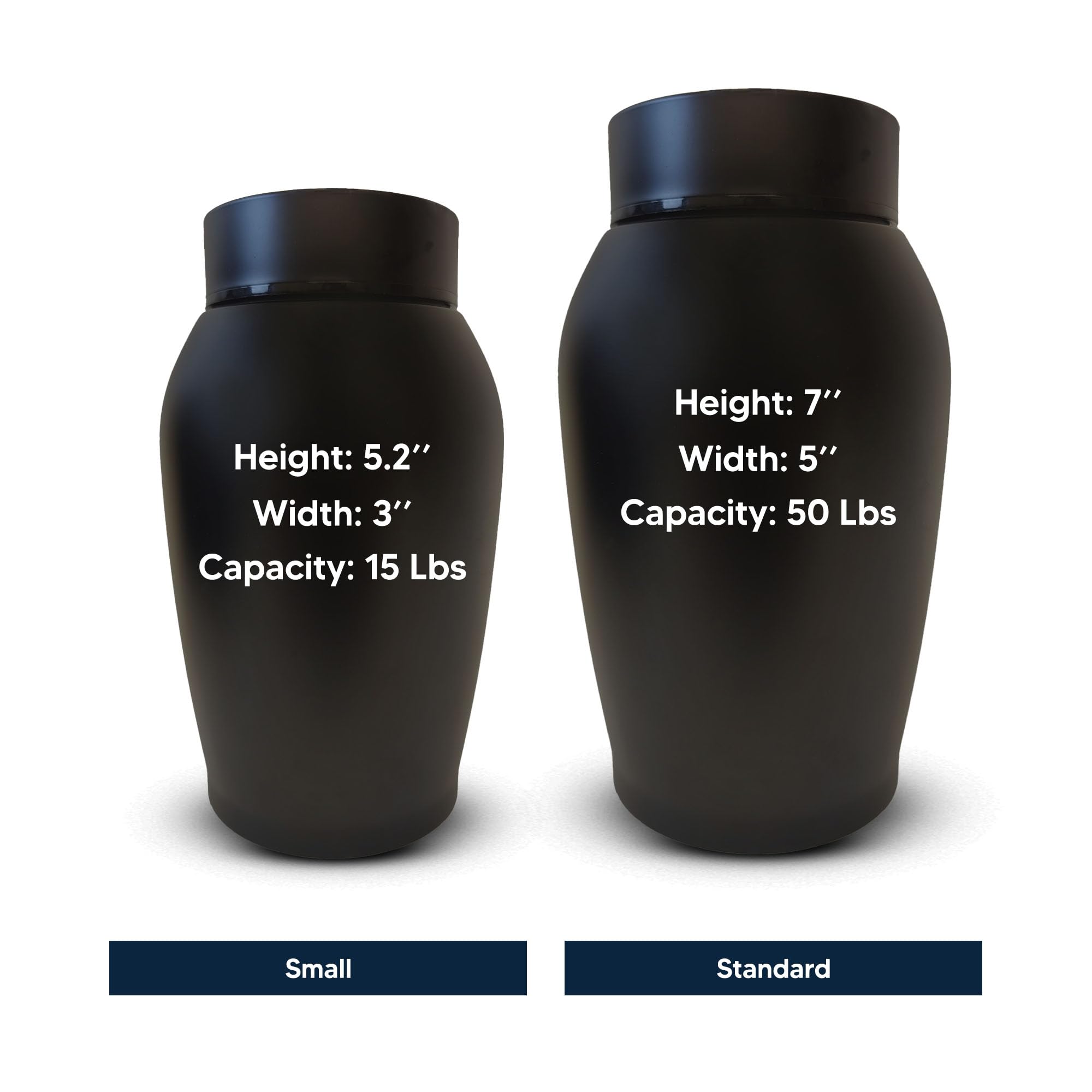 Personalized Custom Small Keepsake Urn Engraved With Pet Name, Date, And Hand & Paw - High Five V1 Design- 5.2 Black Powder Co