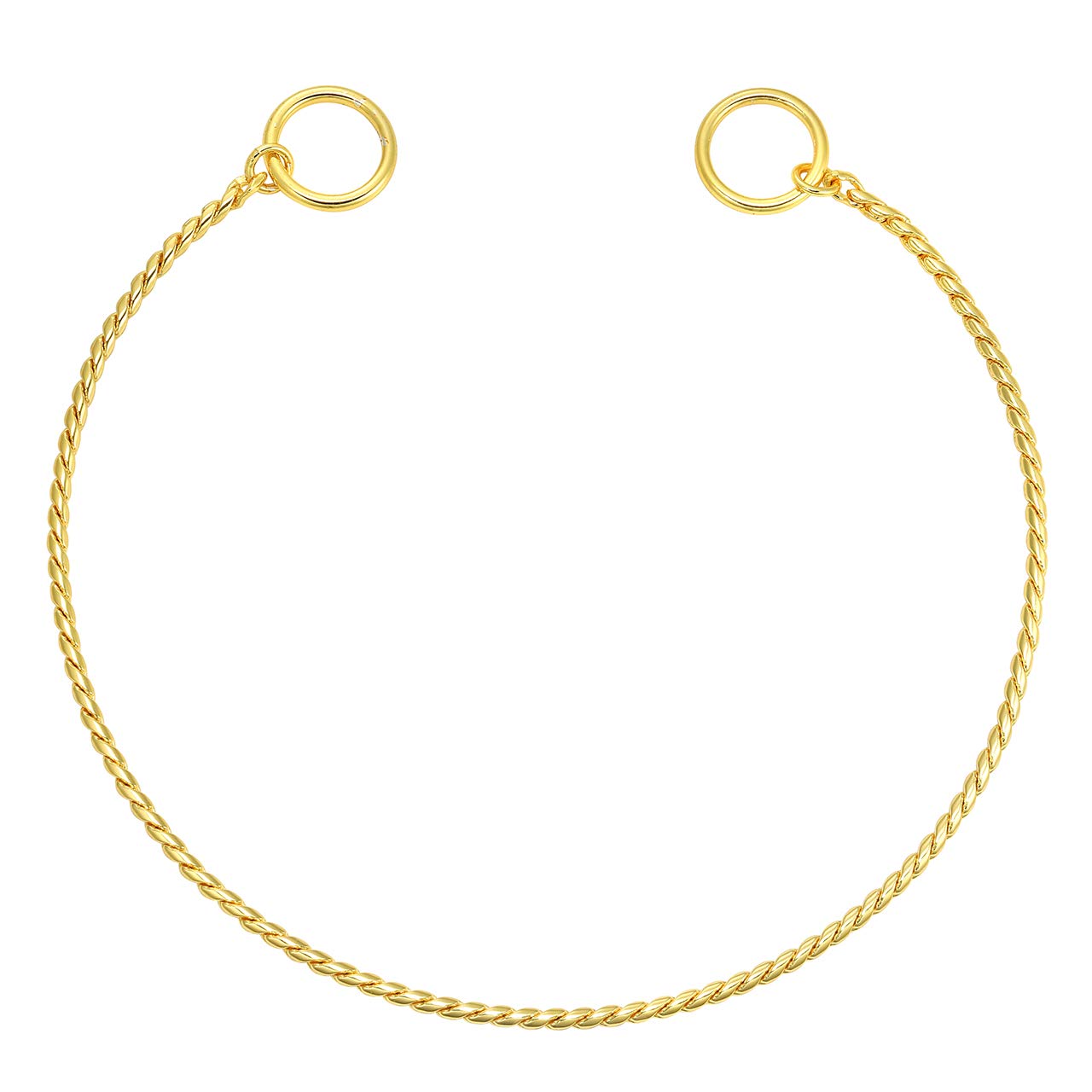 Mogoko Stainless Steel Dog Choke Chain Collar, Puppy Metal Snake Chain Pet Show Slip Collar Choker For Training Walking (Gold;20.0'*4.0Mm)