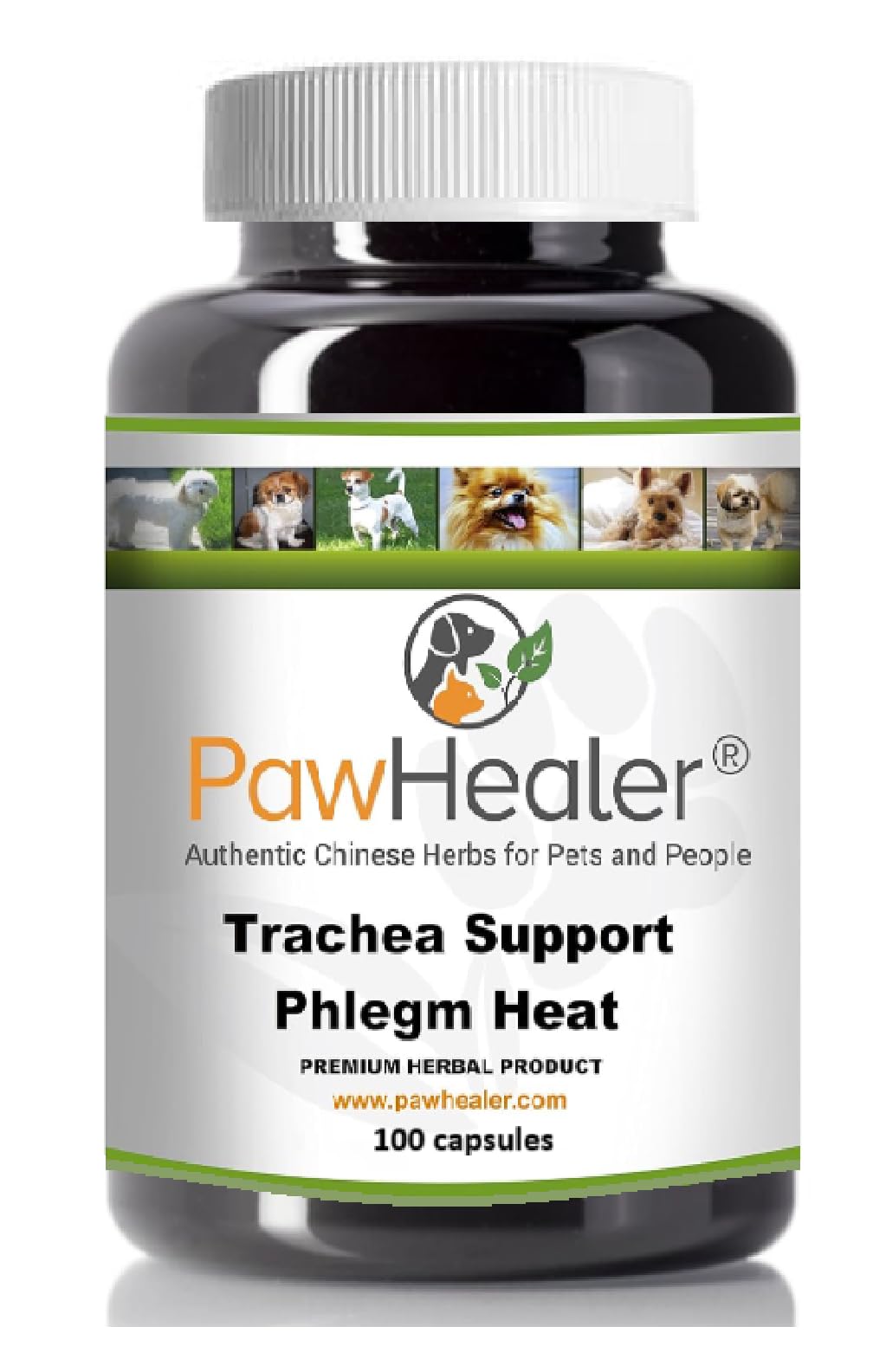 PawHealer Trachea Support Dog Cough Remedy for Collapsed Trachea - Loud, Honking Cough Relief - 100 Capsules