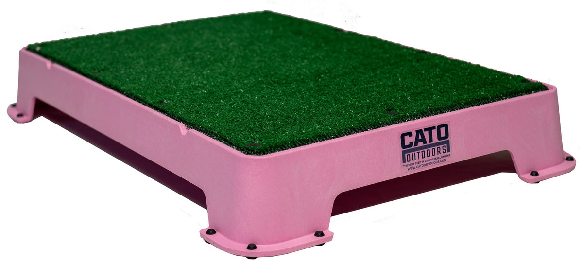 Cato Board - Dog Training Platform (Pink, Turf Surface)