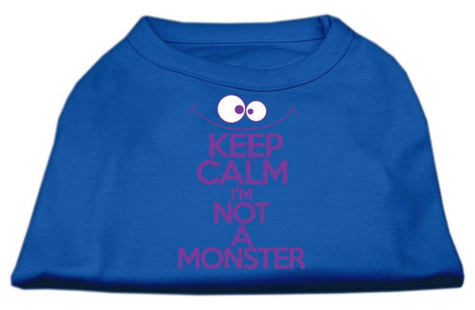 Pet Dog & Cat Shirt Screen Printed, Keep Calm I'm Not A Monster Bright Pink XL (14-20 lbs.)