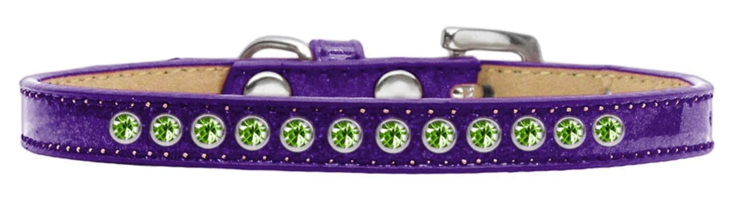 Dog, Puppy and Pet Ice Cream Collar, Lime Green Crystal Rimsets Red 14