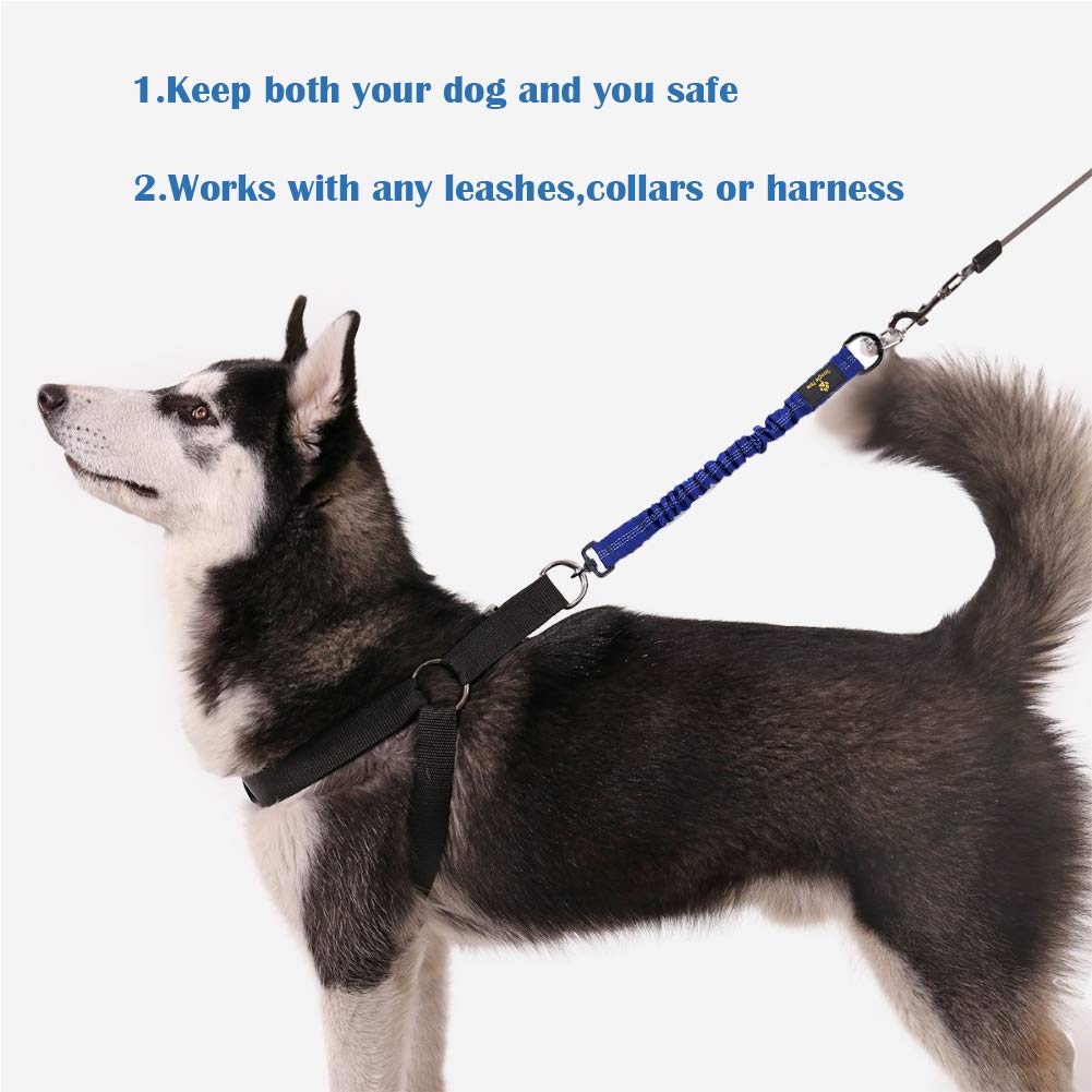 Bungee Leash Extension Attachment, 18'' Shock Absorbing Lead Extension Absorber, Prevent Injury On Arm And Shoulder & Save Dogs