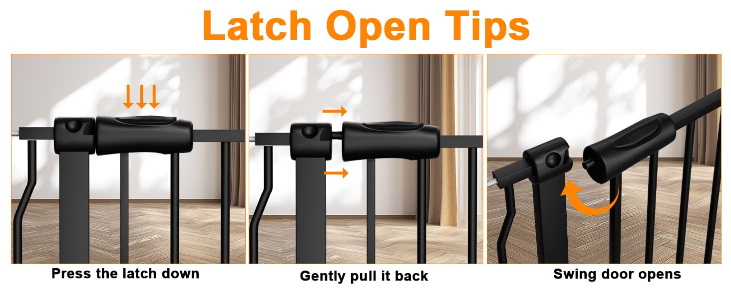 HOOEN 30 Tall Extra Wide Baby Gates 67 to 71.5 Inch Large Long Pressure Mounted Dog Gate for Doorways Stairs Child Safety Gates