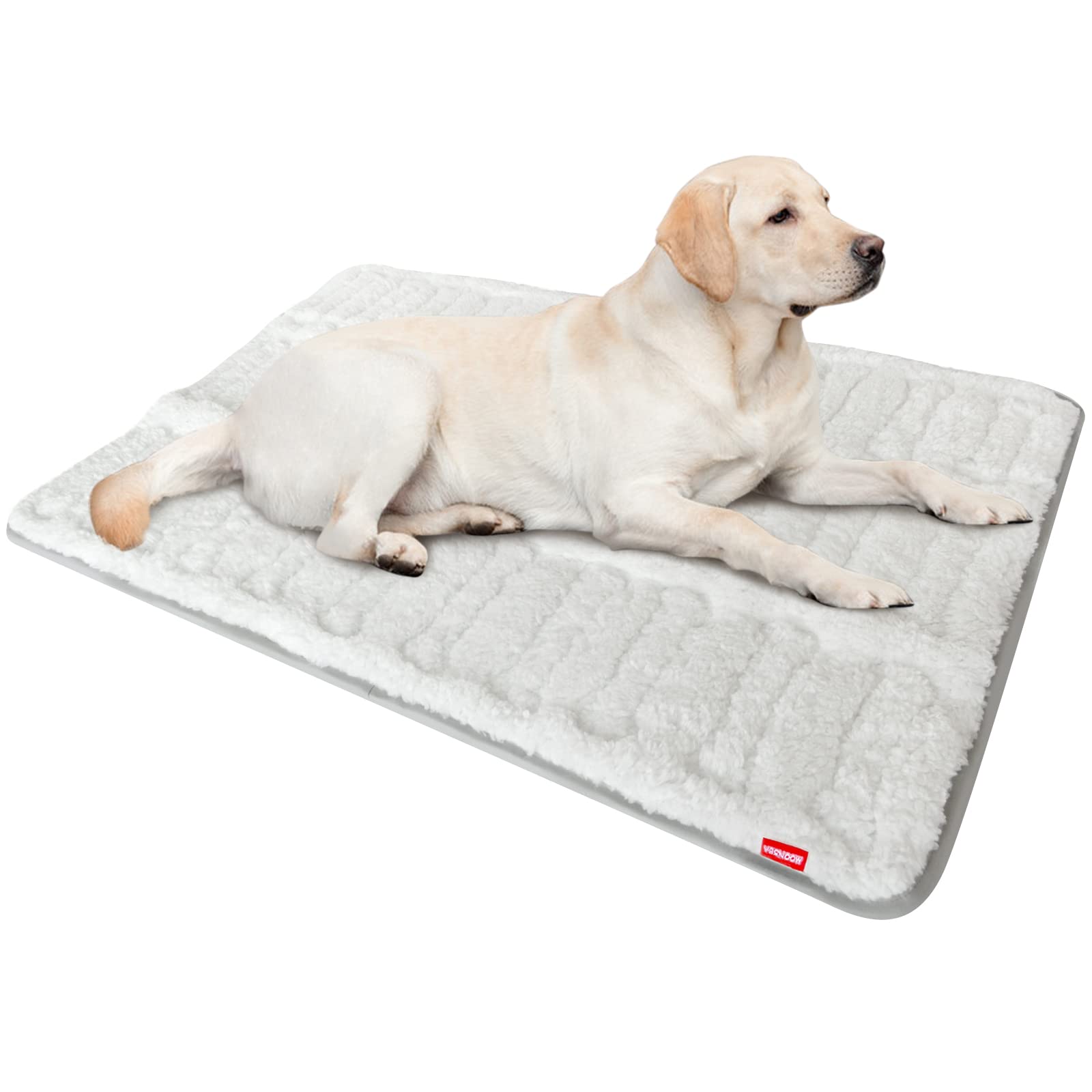 Dog Bed Crate Mat(42'' X 28'') 2 Pack, Soft Plush Dog Bed Pad Machine Washable Crate Pad, Grey