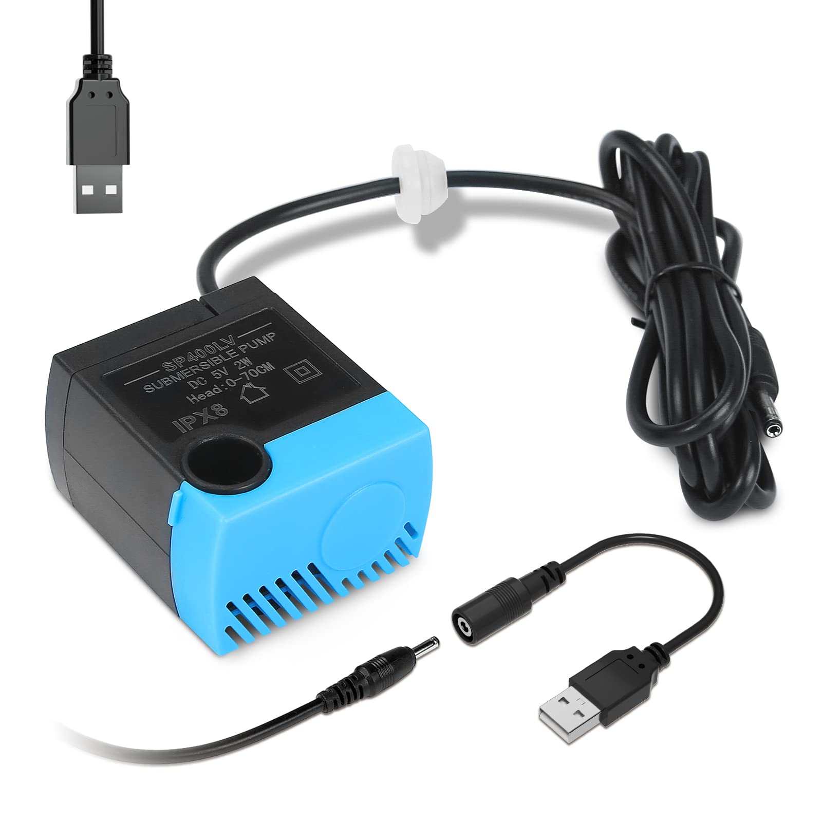 Sanklev Sp-400Lv Cat And Dog Water Fountain Pump With Grommet,Usb Replacement Pump For Pet Drinking Fountains Compatible With Bu