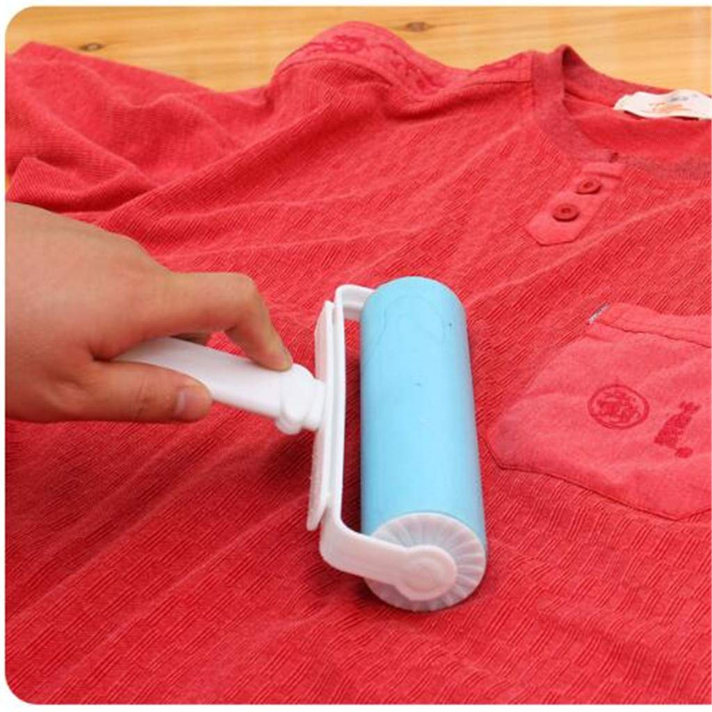 Qkaifrysug Resuable Washable Lint Roller Sticky For Pet Hair Cat Dog Remover Tool Pet Shedding Brush Cleans Your Clothing Sofa (Pink, Blue)2 Pack