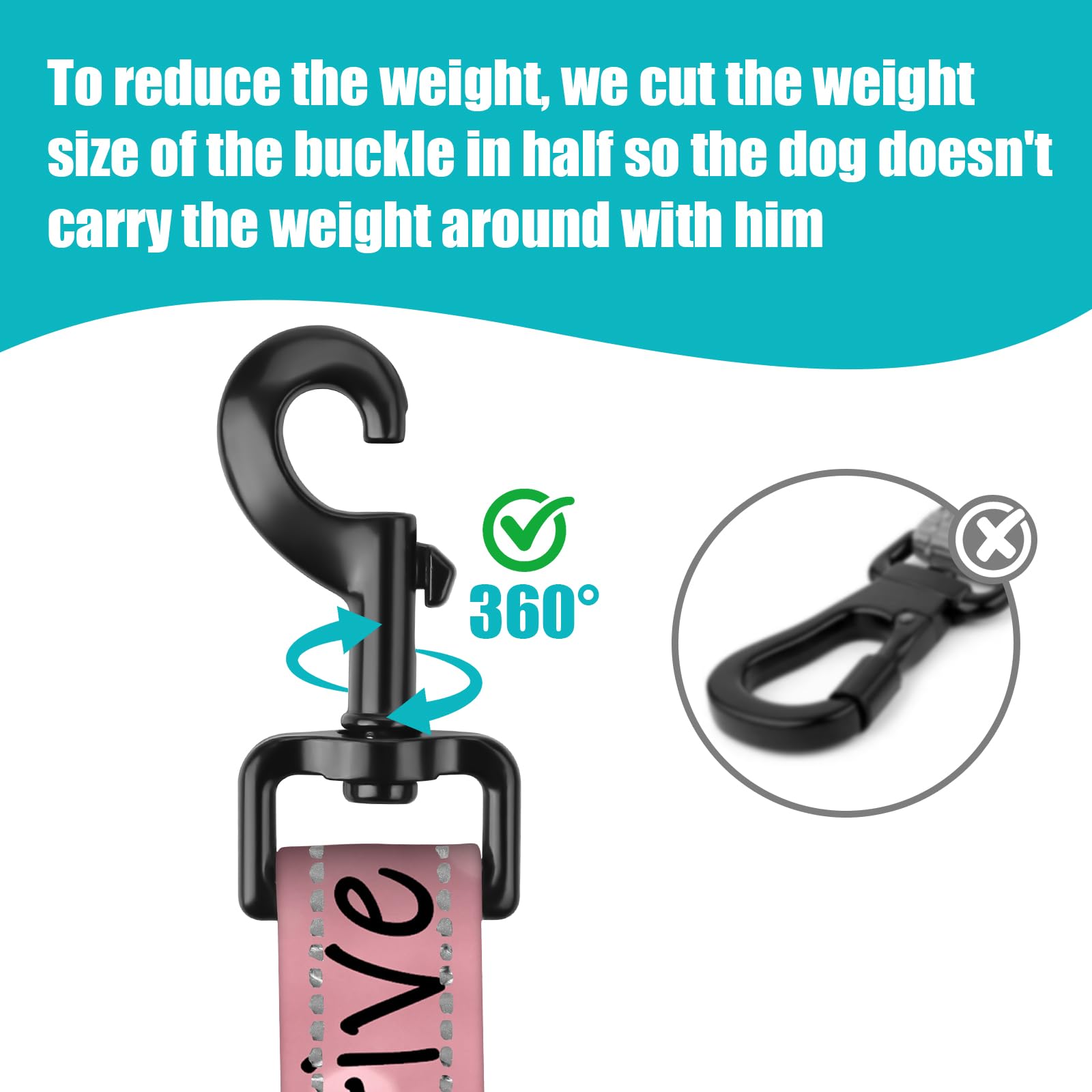 Stay Optimistic Nylon Short Dog Leash With Padded Handle - Reflective, Ideal For Training Control Of Large And Medium Dogs