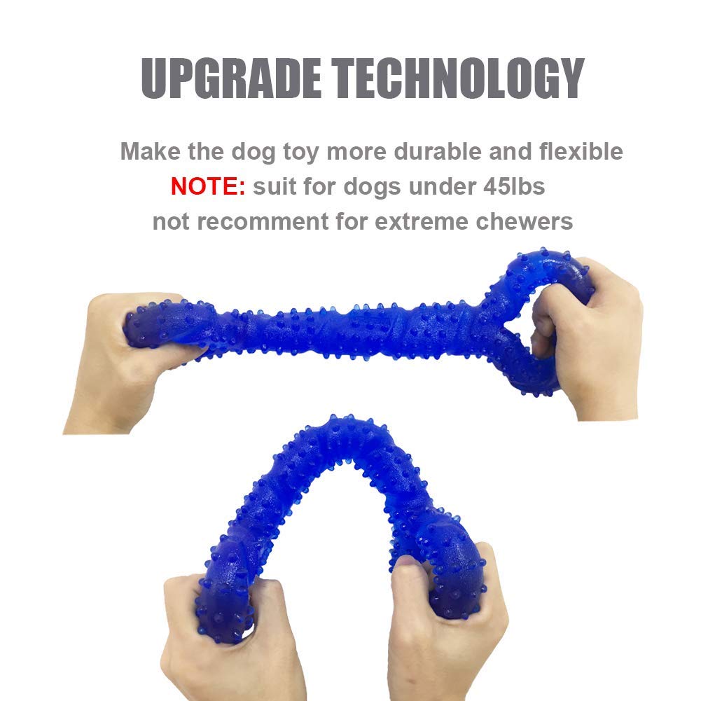 Lechong Durable Dog Chew Toys 13 Inch Bone Shape Extra Large Dog Toys With Convex Design Strong Tug Toy For Aggressive Chewers M