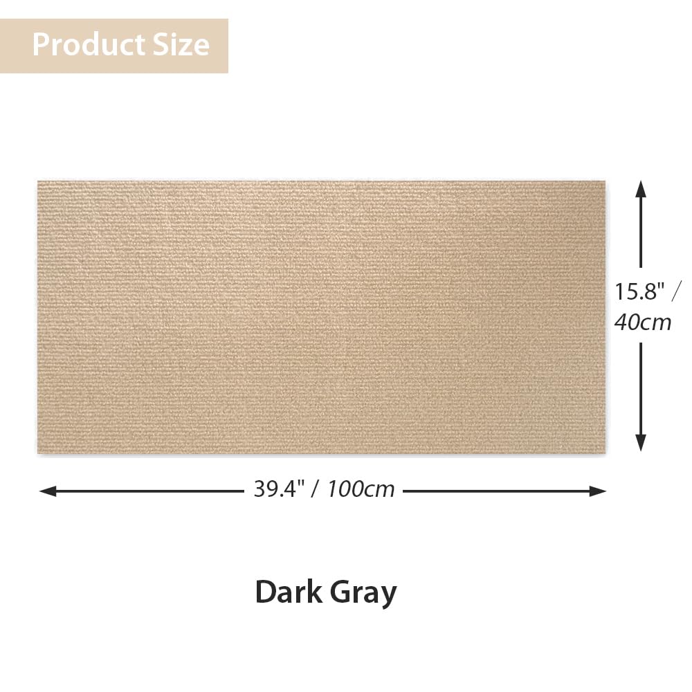 Natuya Cat Scratcher Mat, 39.4'X15.8' Trimmable Cat Carpet Replacement For Cat Tree Shelves, Self-Adhesive Cat Couch Protector