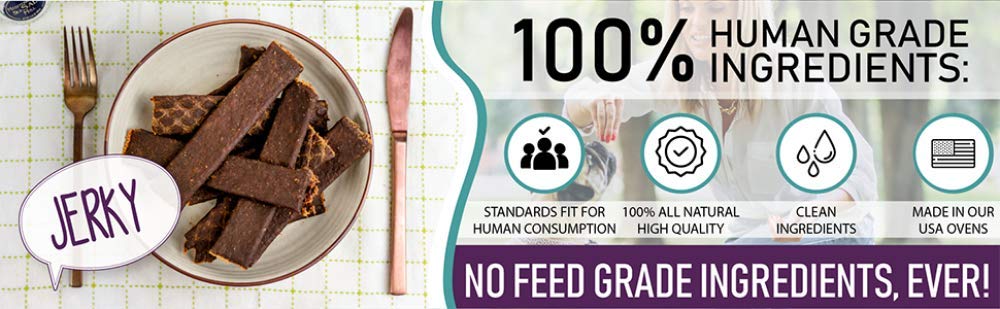 Pet Jerky Factory Premium Duck and Blueberry 12 oz. Dog Jerky Treats | 100% Human Grade | USA Made | High Protein | Grain Free |