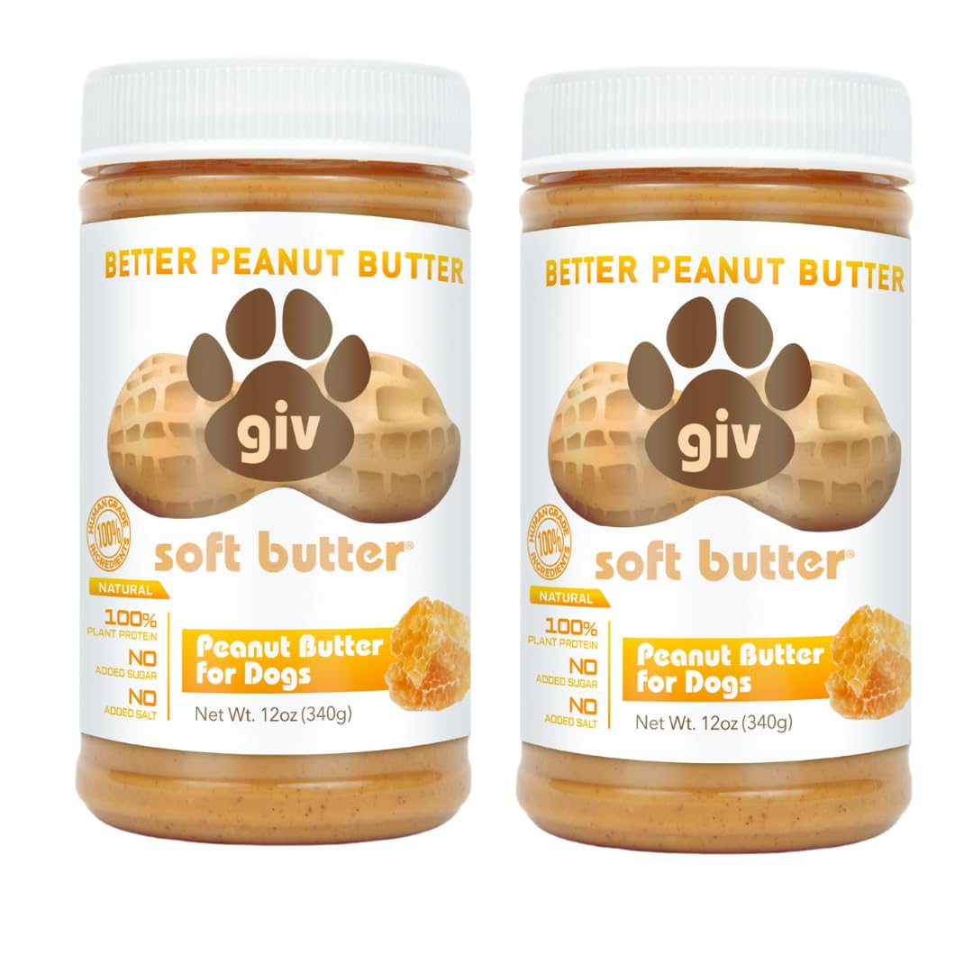 Dog Peanut Butter - All Natural Human Grade - 2 Ingredients (Peanuts & Honey) - Perfect for Pill Pockets, Lick Mat, Training Tre