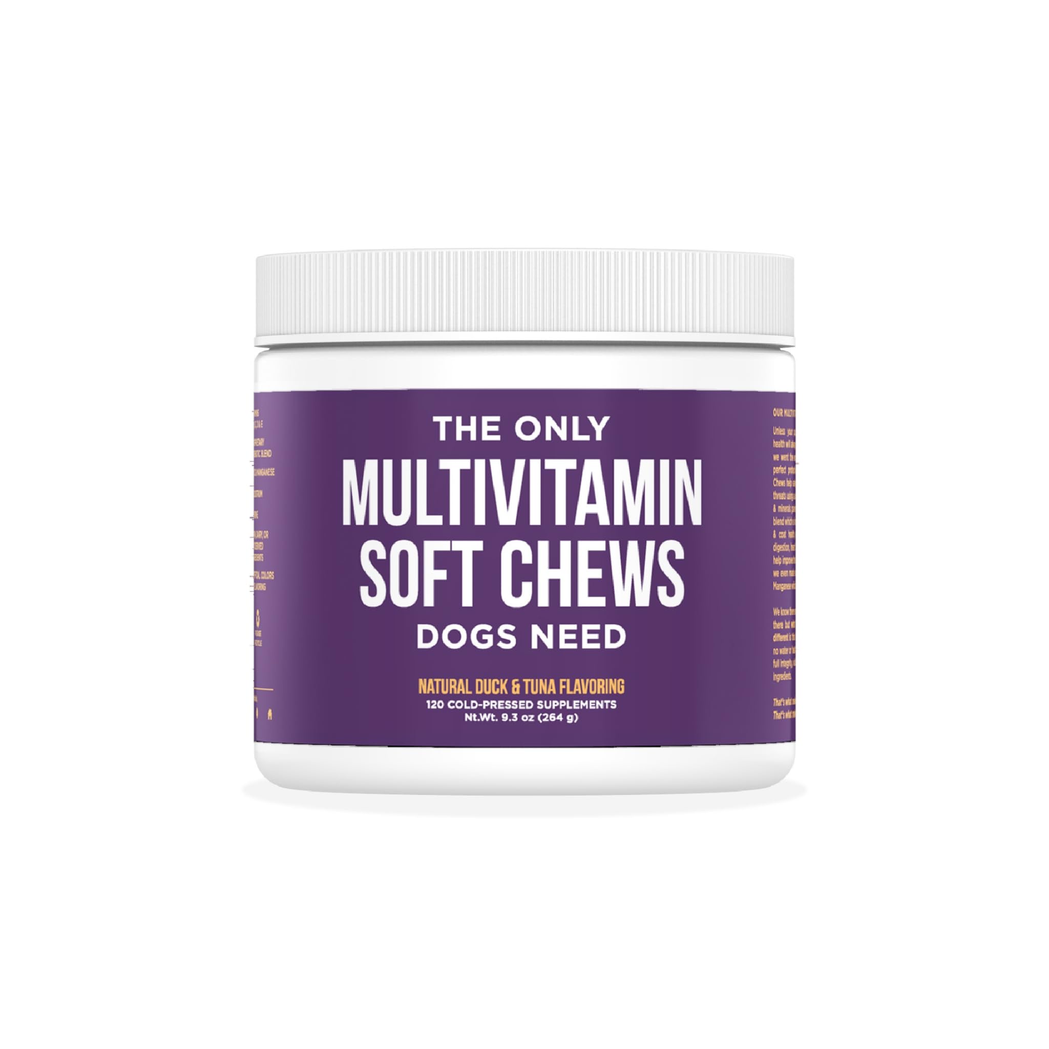 Natural Rapport Dog Multivitamin - The Only Multivitamin Soft Chews that Dogs Need - 120ct Contain Zinc, and Manganese to Suppor