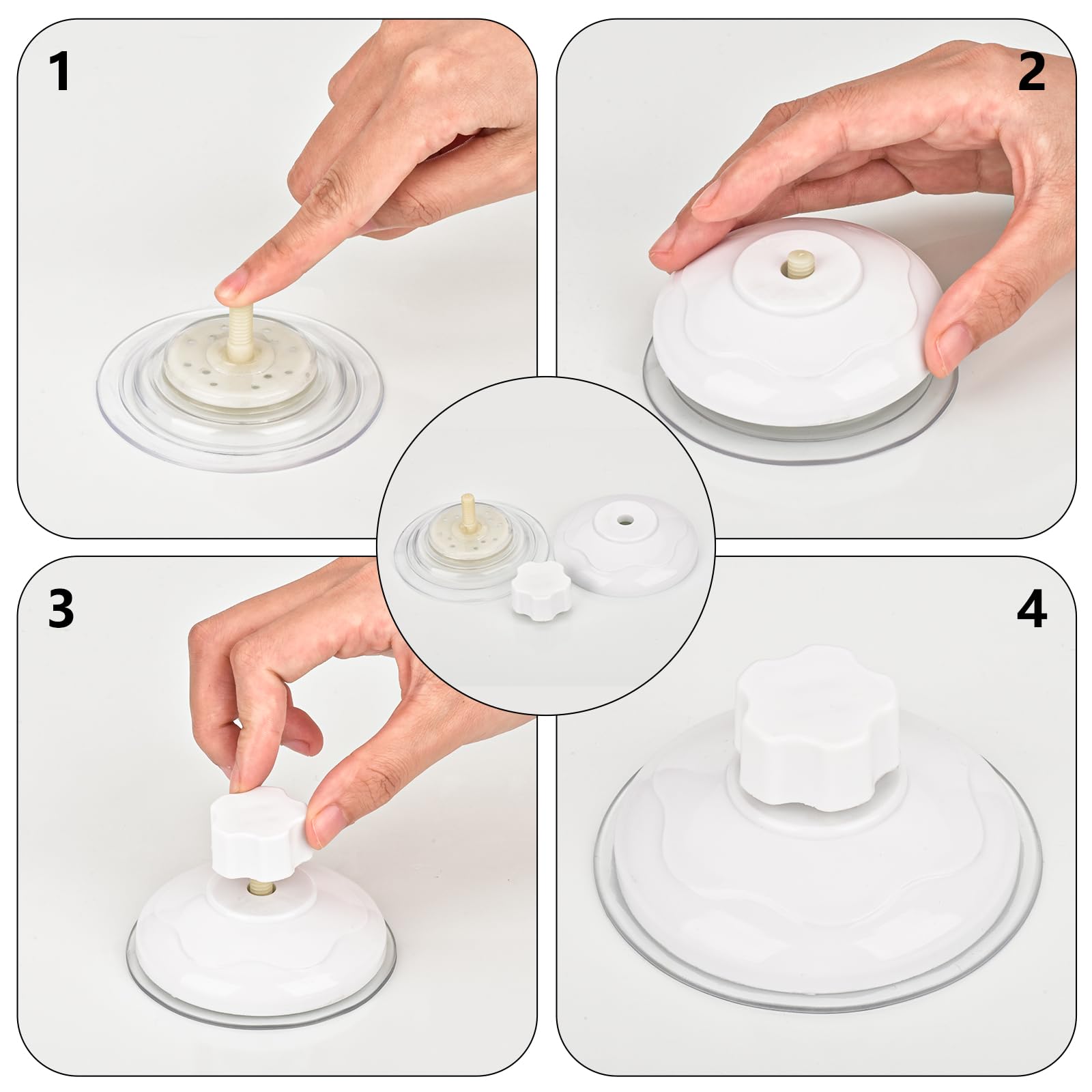 Accencyc Thick Suction Cup Cat Perches 4Pcs Cat Hammock Replacement Screw Suction Cups For Window Seat