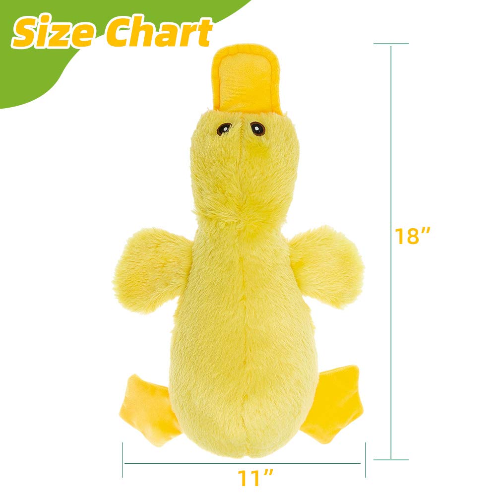 Mihachi Plush Squeaky Dog Duck Toys - Stuffed Pet Toy Duck Interactive Gifts For Dog Birthday Dogs Puppy Biting Chew Toys - For Medium And Large Dogs