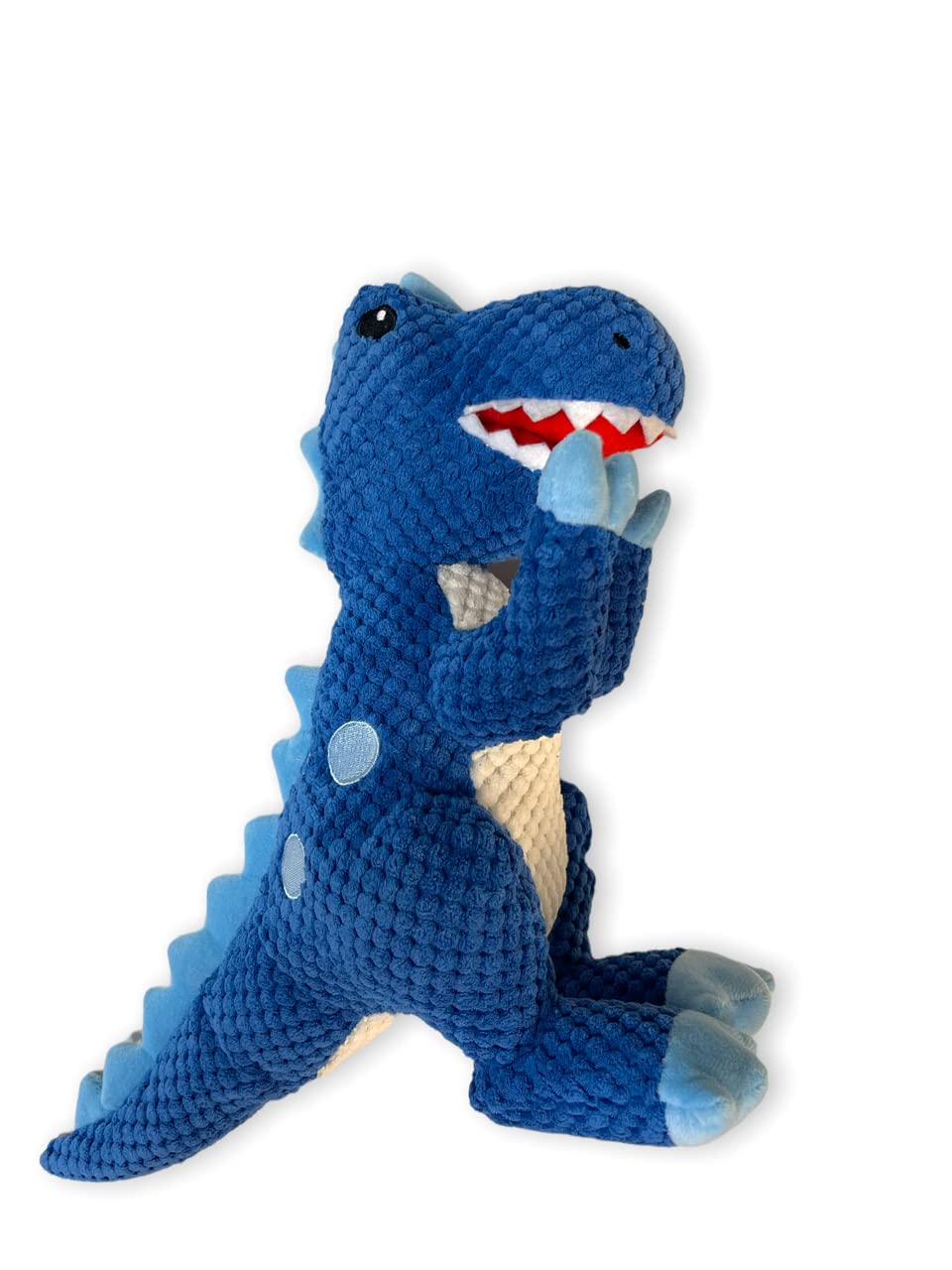 Fabdog Dog Floppy T-Rex Dinosaur Blue Large