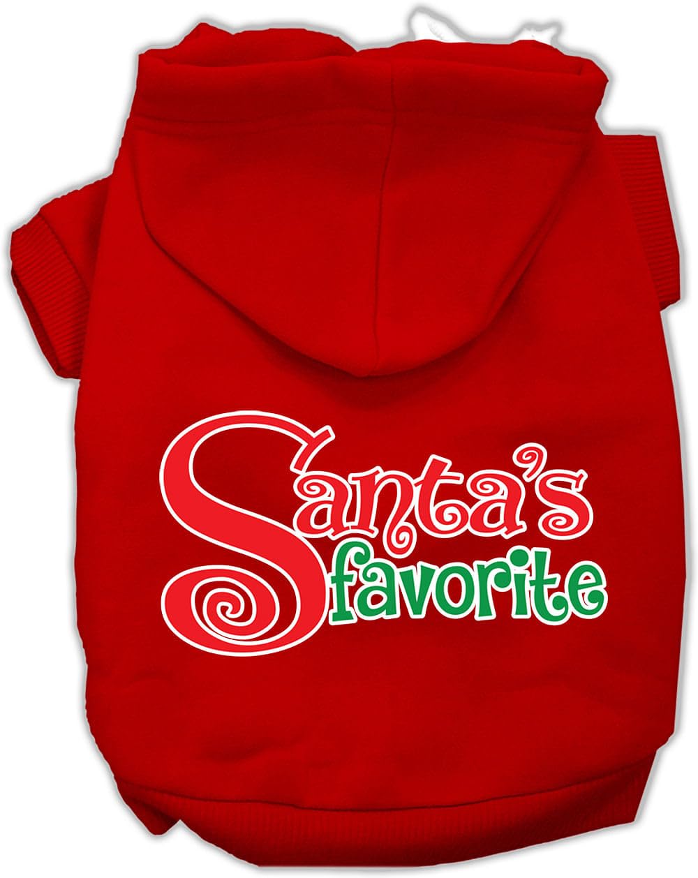 Mirage Pet Products Santa'S Favorite Screen Print Pet Hoodie, 20, Red