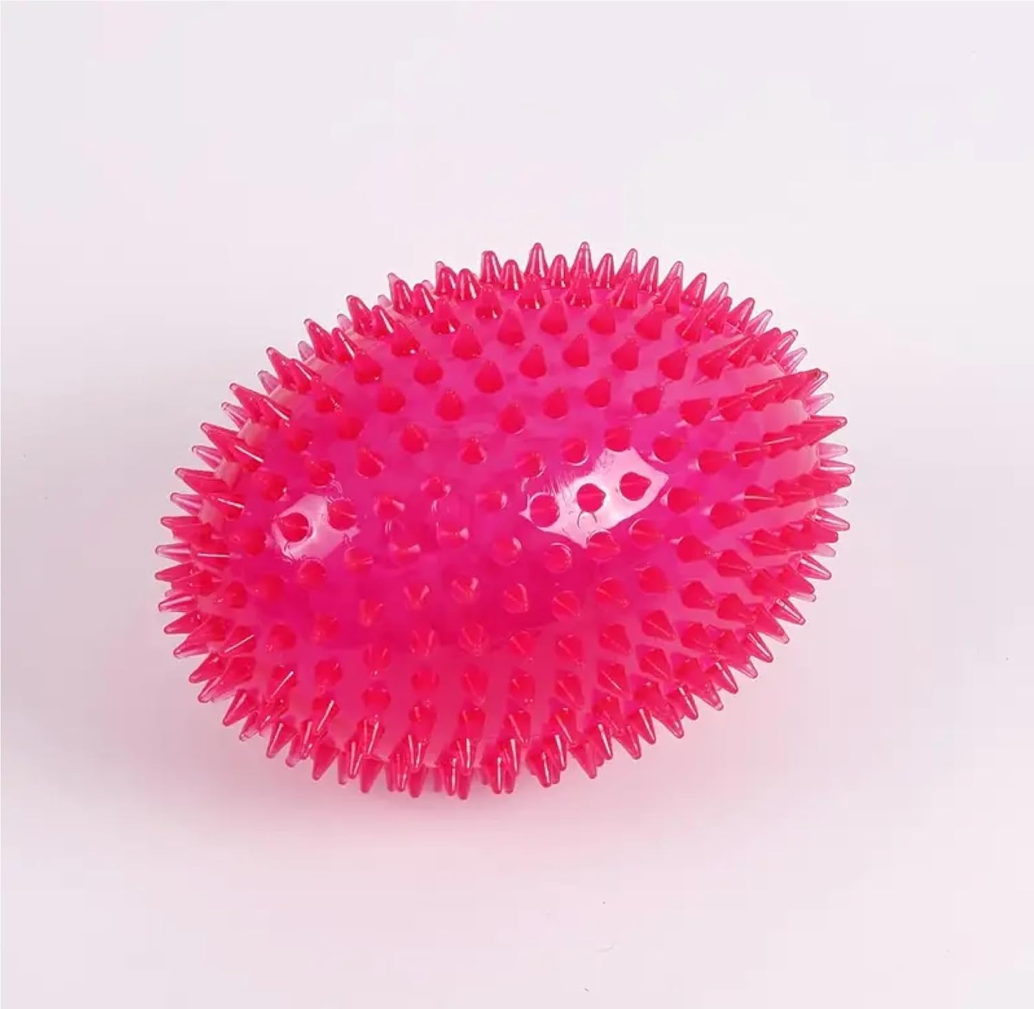 RvPaws TPR Rubber Spike Rugby Ball Puppy Chew Teething Rubber Toy, Interactive Toothbrush Toy for Dogs & Puppies (Colour May Var