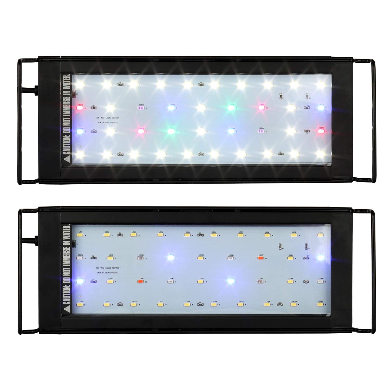 Water Rebirth Led Aquarium Light, Full Spectrum Fish Tank Led Light With Aluminum Alloy Shell Extendable Brackets (12-18 In)