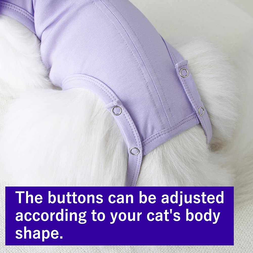 Cat Recovery Suit for Abdominal Wounds and Skin Diseases, Breathable Surgical Recovery Shirt After Surgery Wear Anti Licking Wou