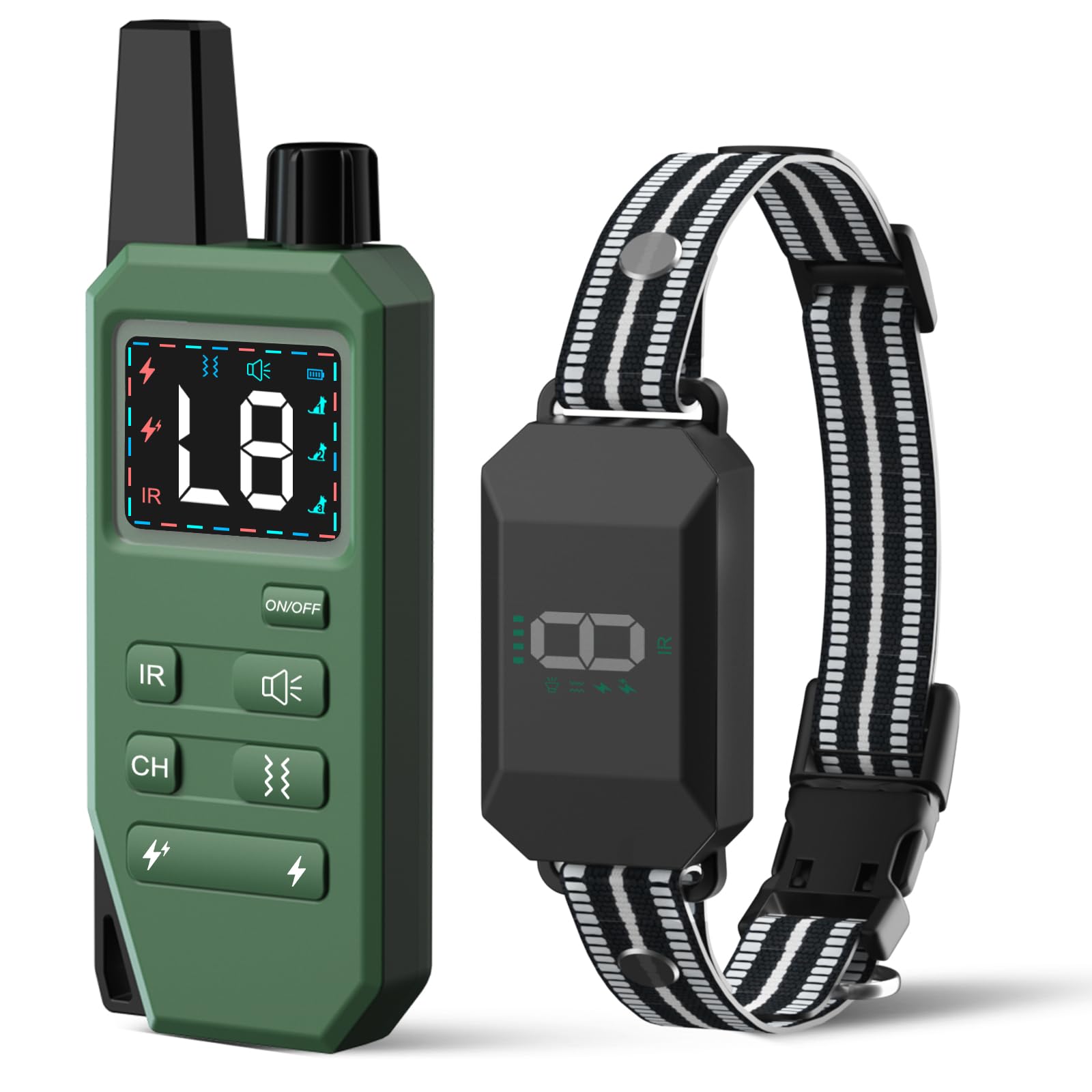 JOTUT Dog Training Collar 2000 Ft Range Electric Dog Shock Collar with Remote Control,Rechargeable IP67 Waterproof E-Collar