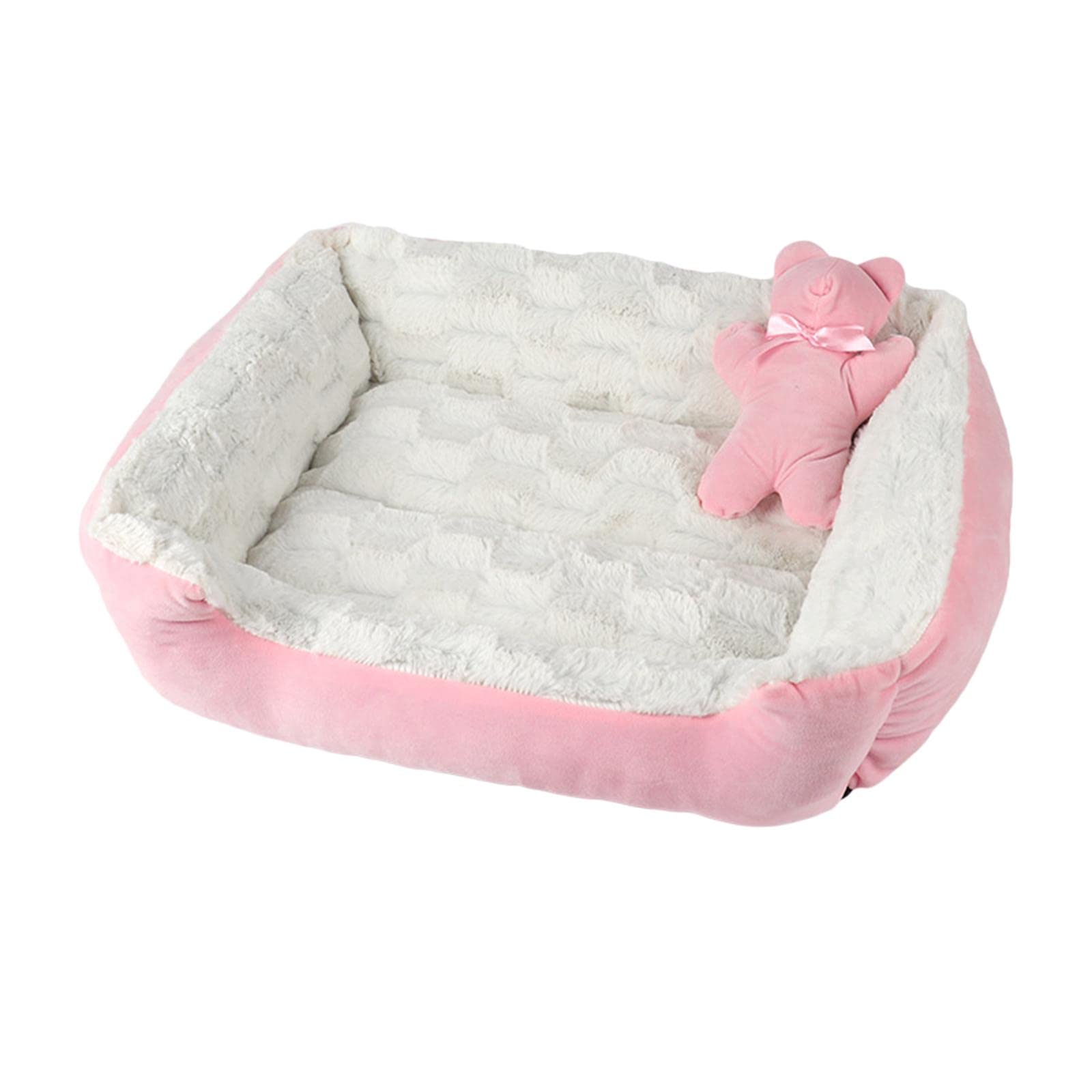 MERISHOPP Soft Warm Pet Bed Dog Cat Cozy Cushion Mats Anti Slip Plush Bed Blanket Pink | Pet Supplies | Dog Supplies | Beds