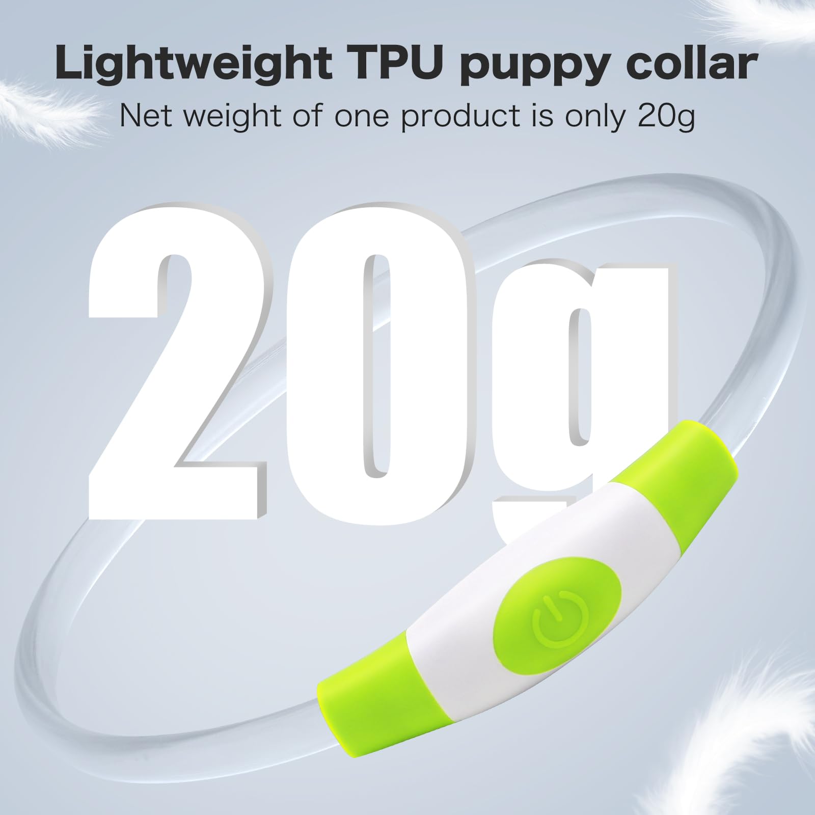 Bseen Light Up Dog Collar, Rechargeable Led Puppy Collar Waterproof Glowing Pet Collar Tpu Cuttable Lighted Dog Collar For Small Medium Large Dogs (Xs- Green(40Cm))