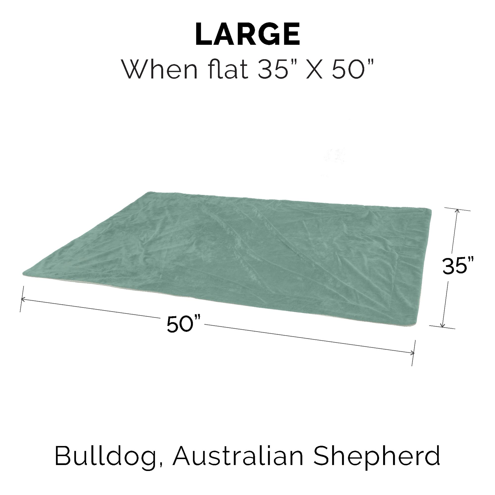 Furhaven Waterproof Throw Blanket For Dogs & Indoor Cats, Washable - Two-Tone Luxe Velvet Dog Blanket - Celadon Green, Large