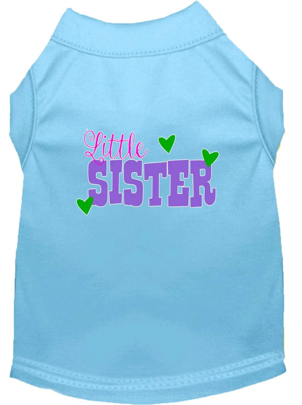 Pet Dog & Cat Shirt Screen Printed, "Little Sister" Purple 3XL (25-35 lbs.)
