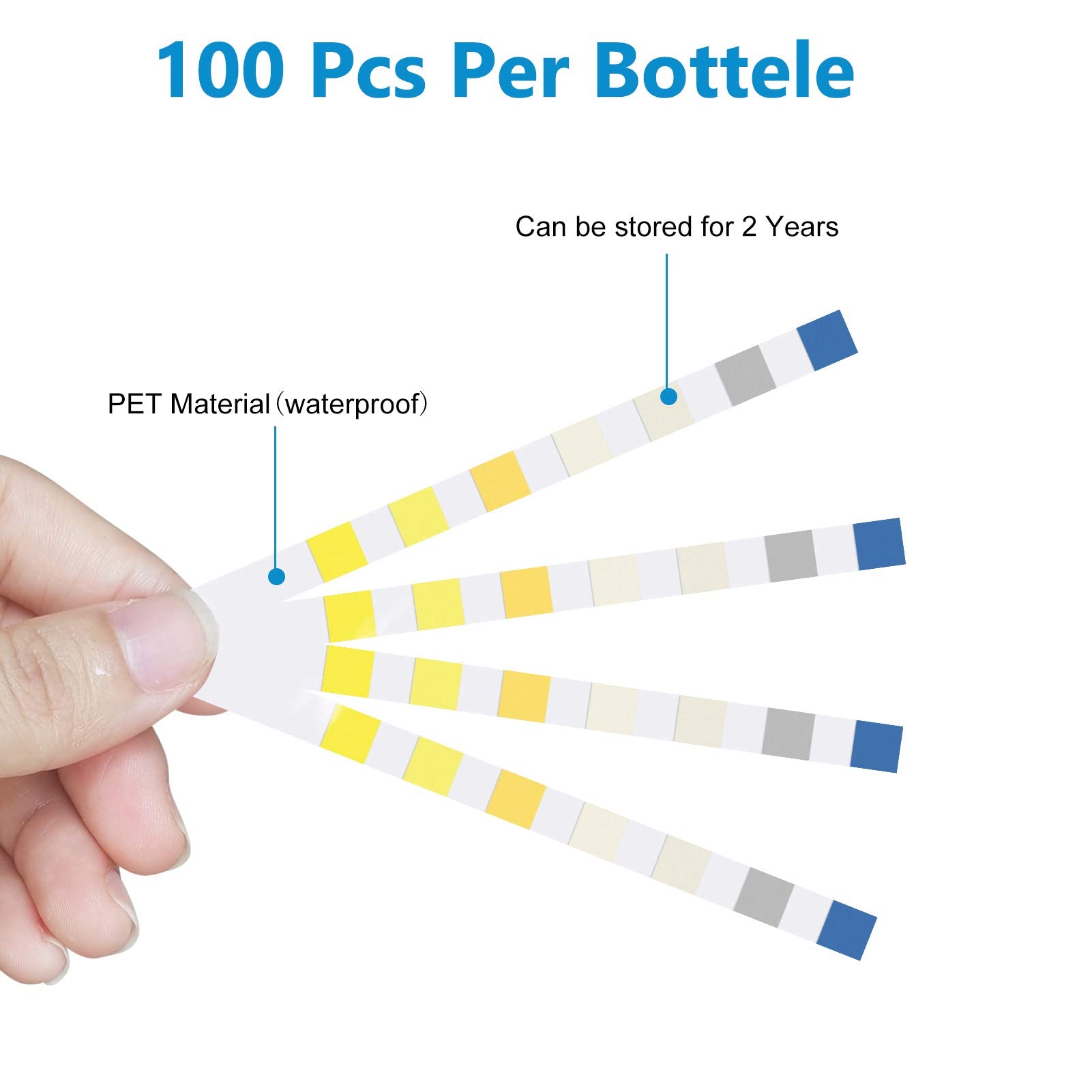 7 In 1 Aquarium Test Strips, Fish Tank Test Kit,Freshwater Saltwater Aquarium Water Test Kit To Detect Ph Nitrite Nitrate Chlorine Carbonate Hardness (Gh & Kh)-100 Strips