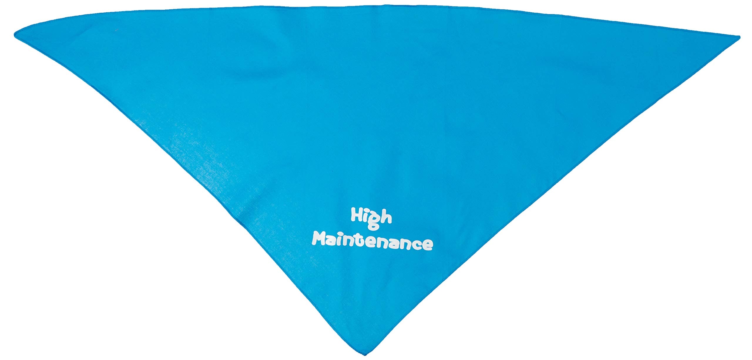 Mirage Pet Products High Maintenance Screen Print Bandana for Pets, Large, Turquoise