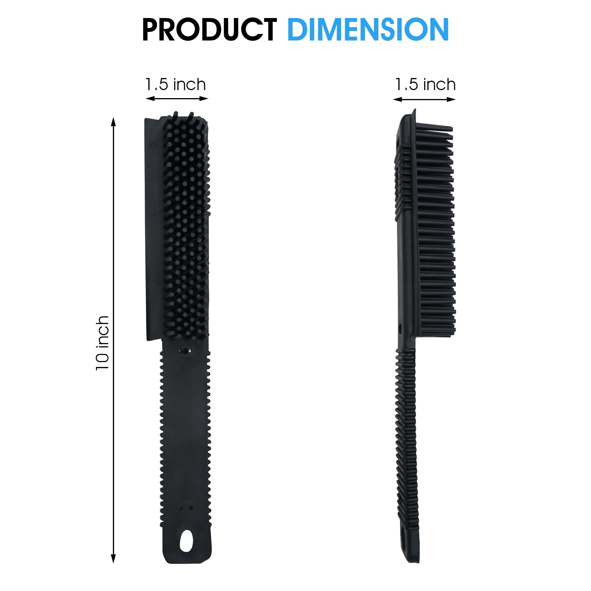 Nanoskin Rubber Pet Hair Brush [85-600],Black