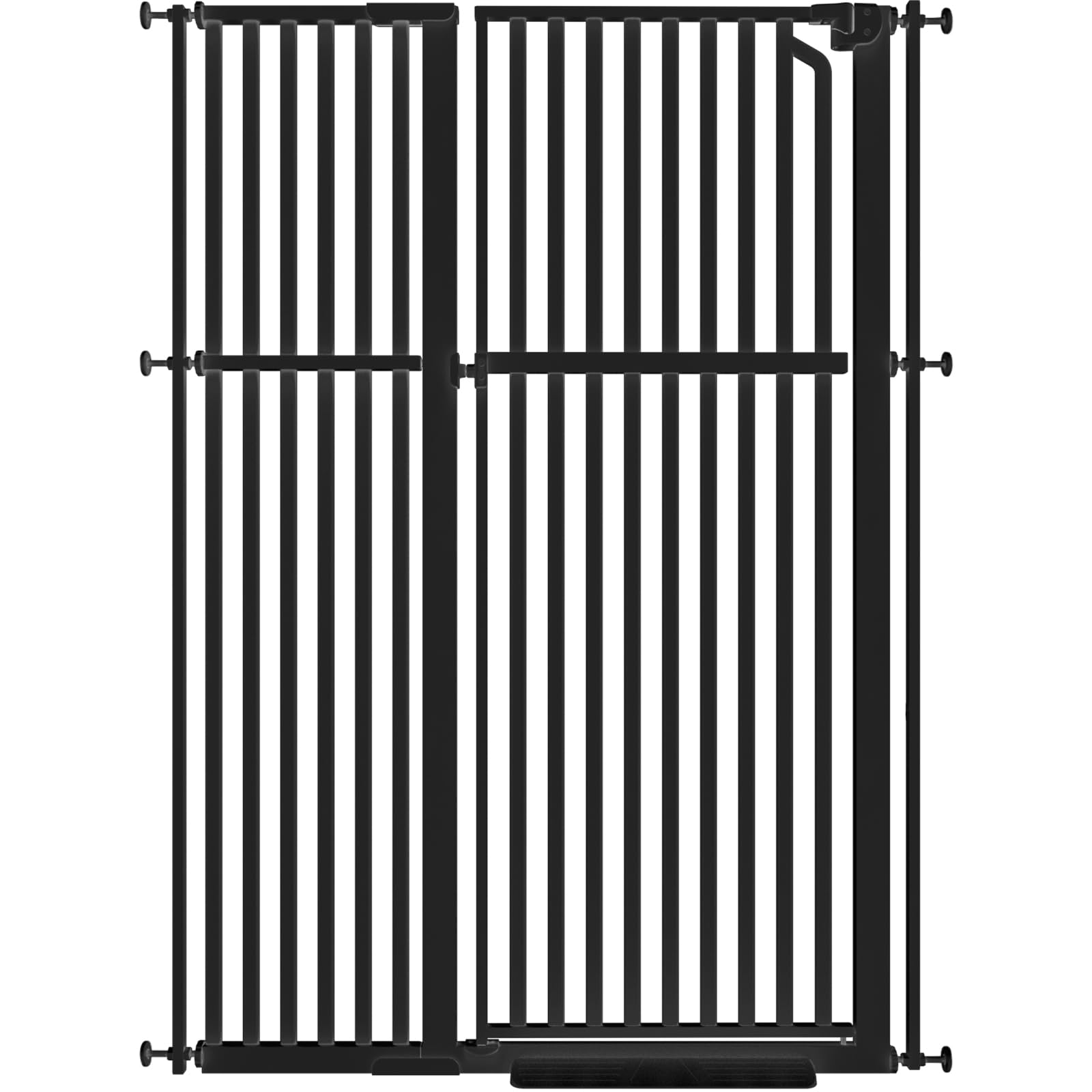 Senneny 63 Extra Tall Cat Gate Auto Close & One-Hand Open, Includes Extension, No Drilling Pressure & Wall Mounted Kits, Metal P