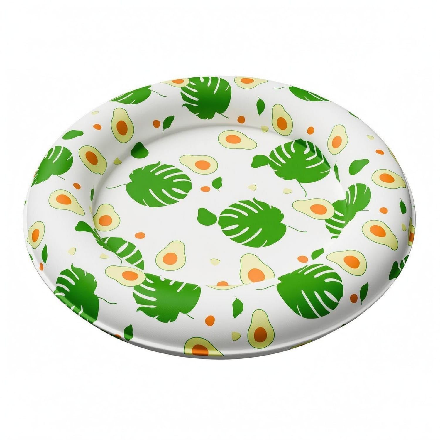 Raised Rim Donut Pet Bed Recessed Center Padded Rim Pet Bed Padded Cooling, L, Avocado