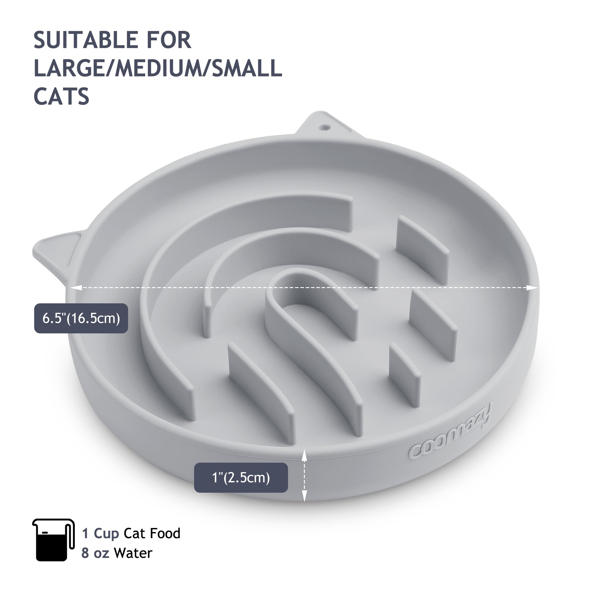 Coomazy Silicone Slow Feeder Dog Cat Bowls, Interactive Puzzle Toy for Pets Food Training, Keeps Dogs Cats Busy, Prevents Puppy