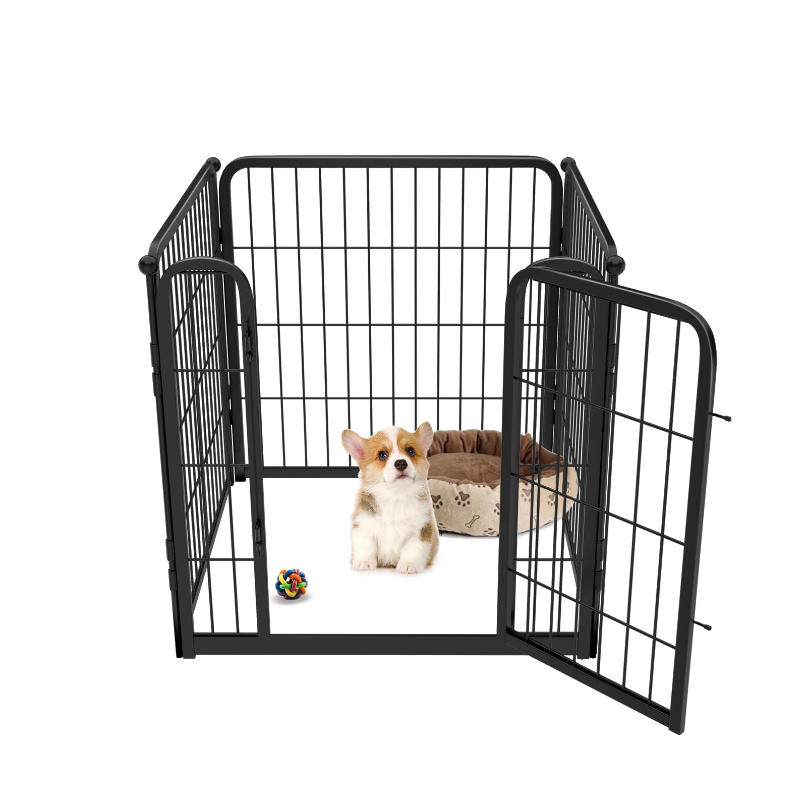 Fxw Homeplus Dog Playpen For Indoor Use - Stress-Free And Safe Play, Heavy Duty 24 Inch 4 Panels Dog Pen For Puppies And Small D