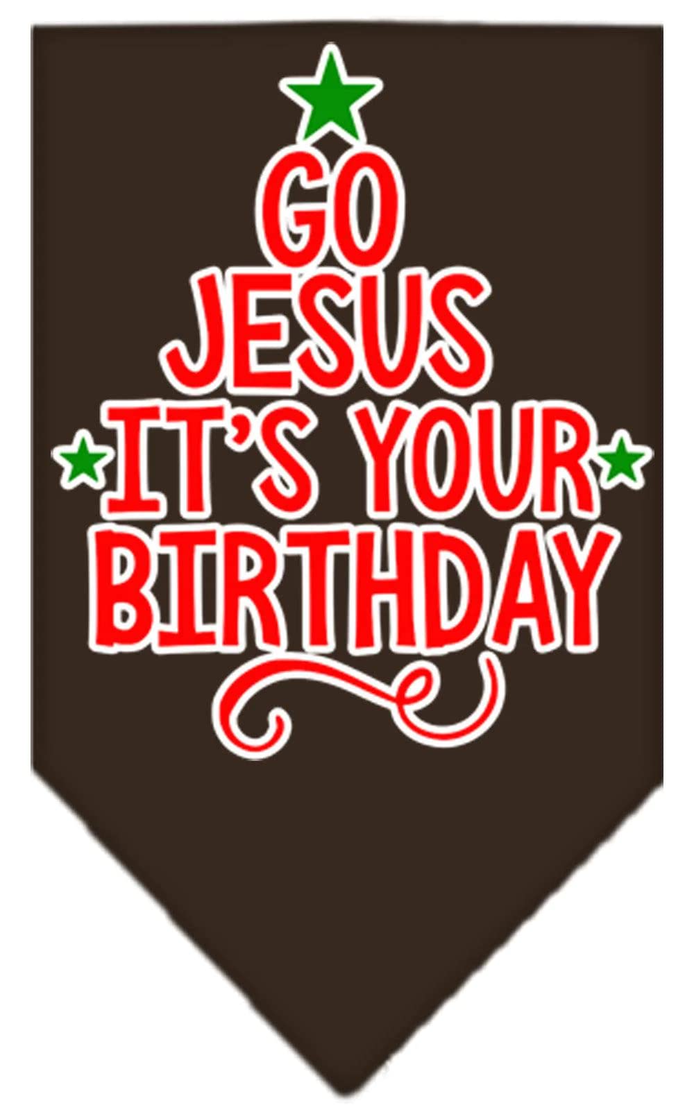 Mirage Pet Product Go Jesus Screen Print Bandana Red Large