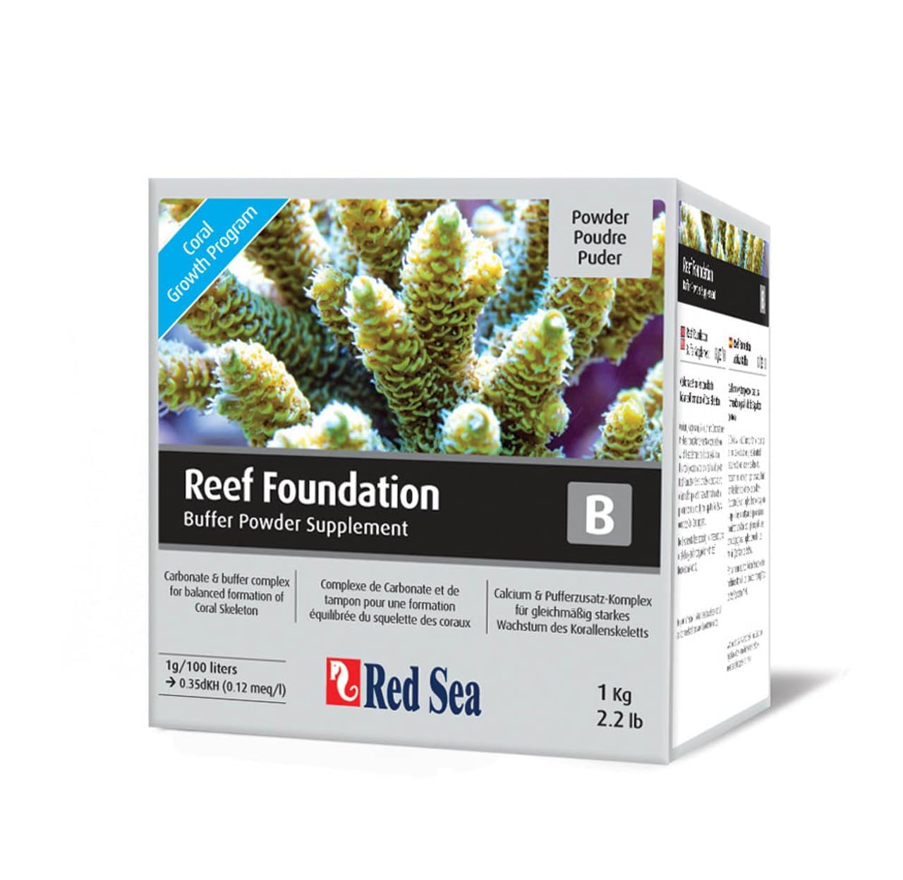 Red Sea Fish Pharm ARE22027 Reef Foundation Buffer Supplement-B for Aquarium, 1kg